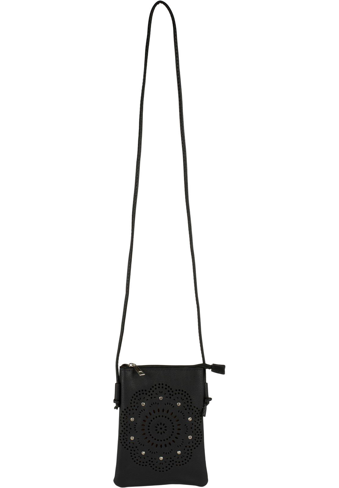 styleBREAKER Mini Bag Mini Umhängetasche Blumen Cutout und Strass (1-tlg)