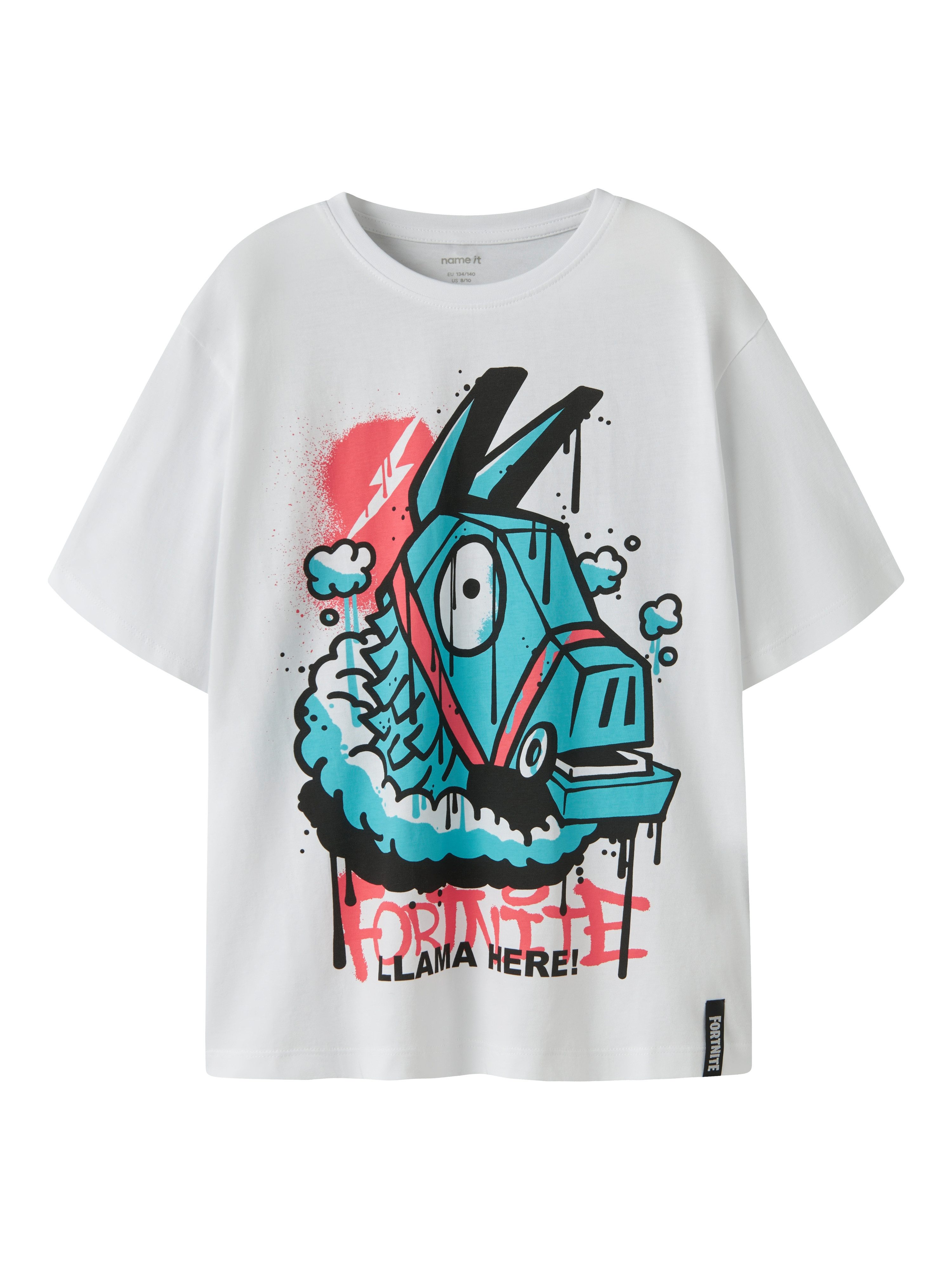 Name It T-Shirt NKMJEF FORTNITE SS NREG TOP BOX VDE Baumwolle, regular fit – Bild 4 von 5