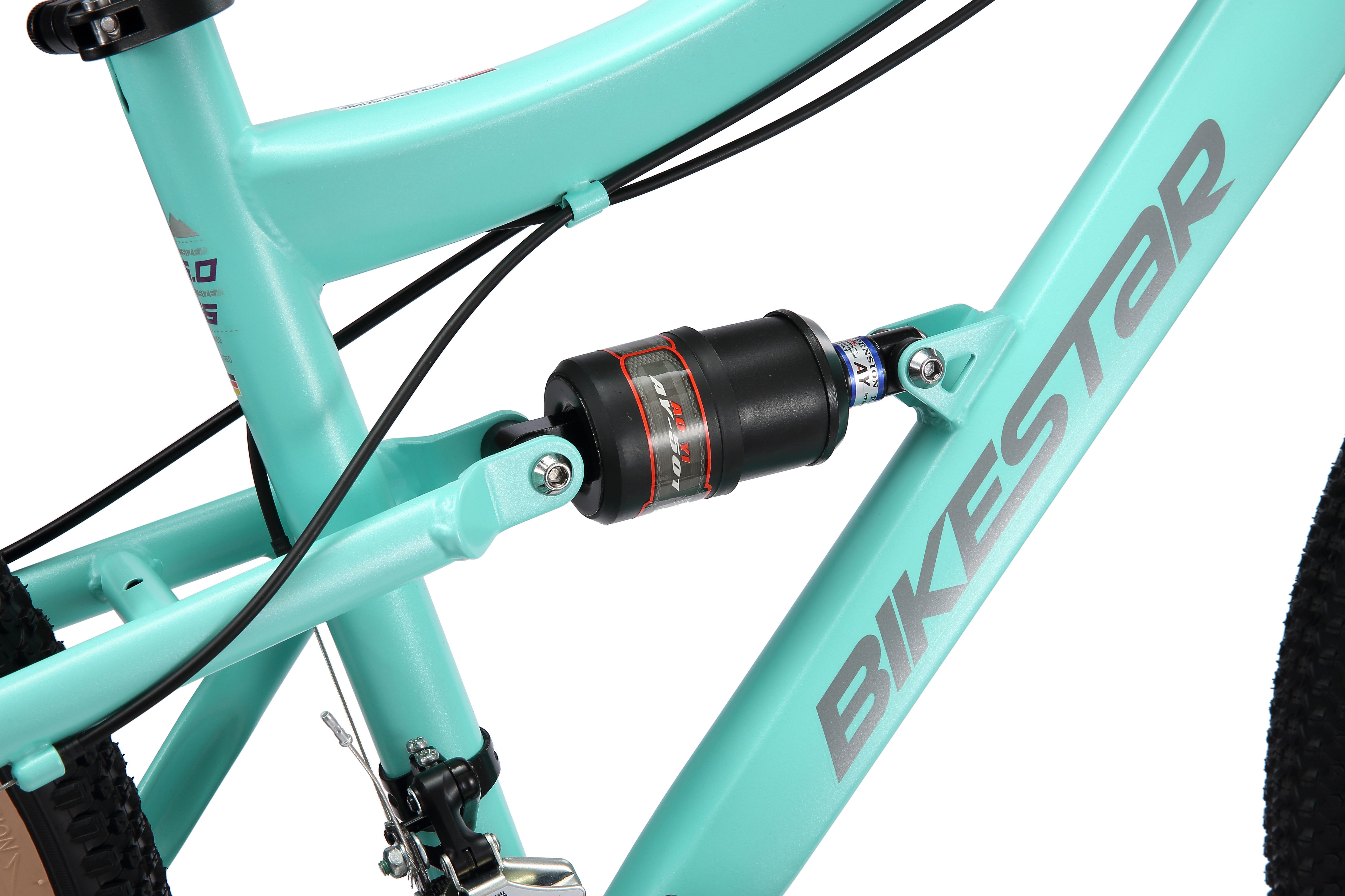 Bikestar Mountainbike, 21 Gang Shimano RD-TY300 Schaltwerk, Kettenschaltung, für Damen und Herren, Kettenschaltung