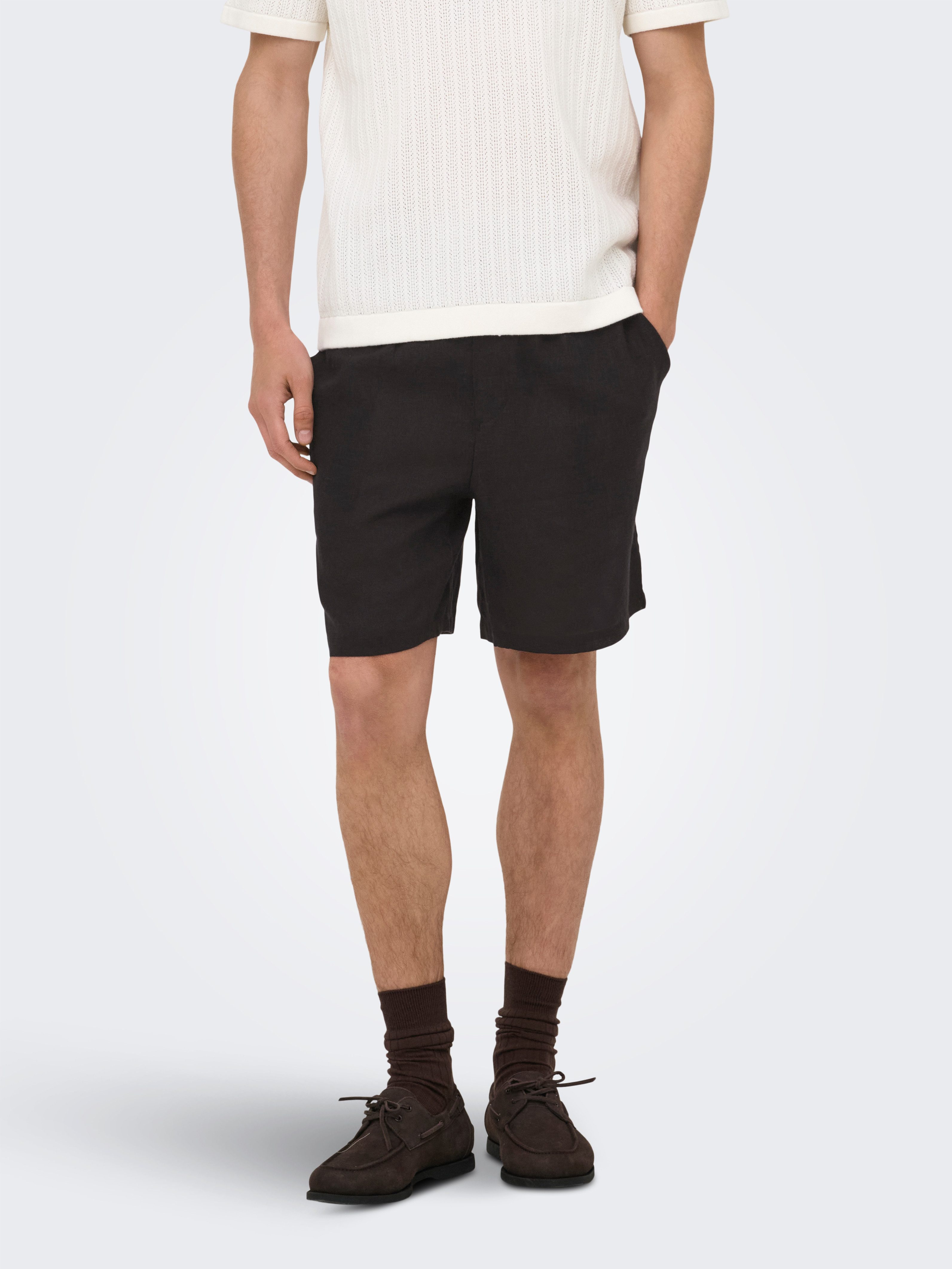ONLY & SONS Shorts ONSLAURENCE LINEN BLEND SHORTS NOOS Viskosemischung, regular fit – Bild 2 von 5