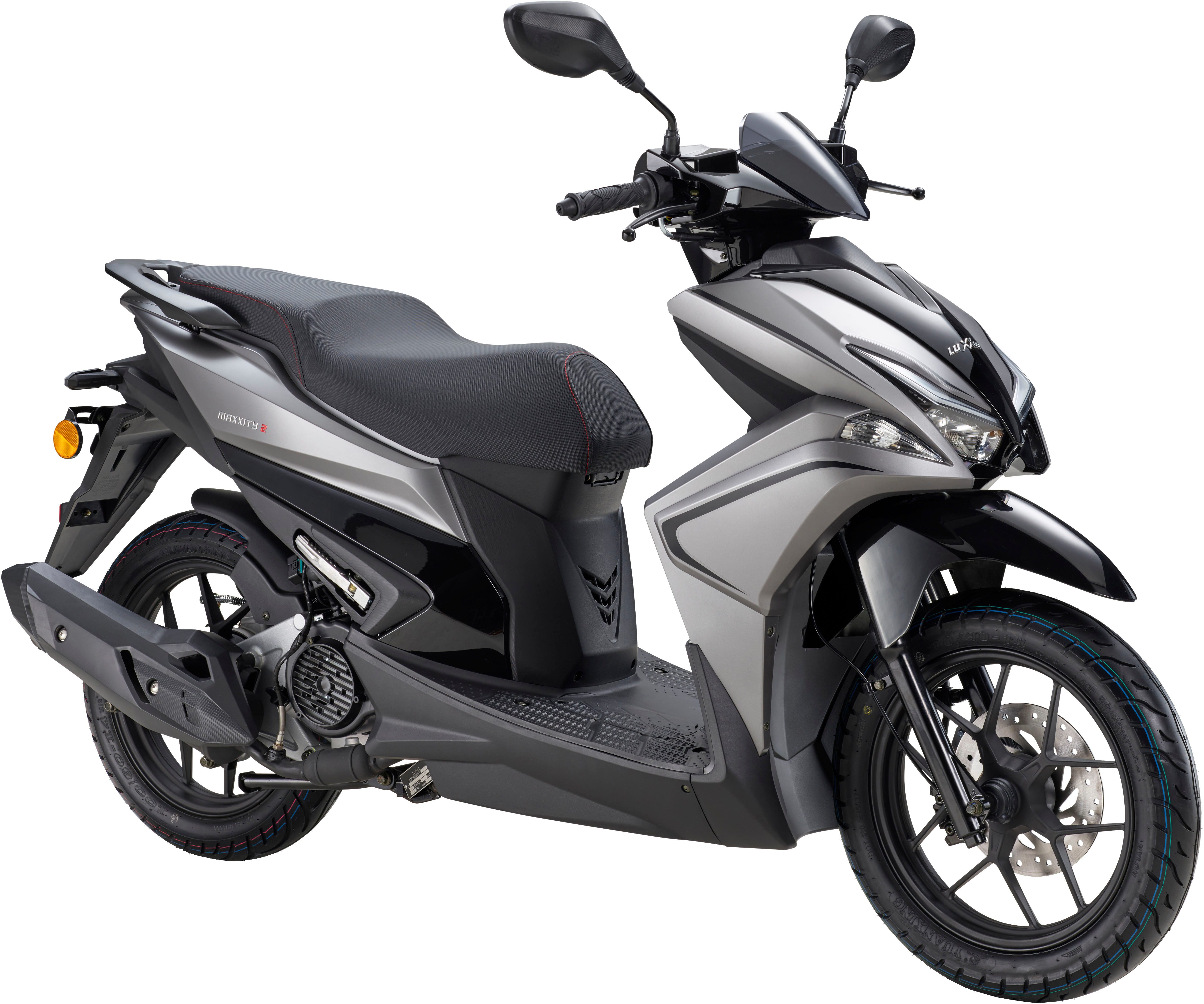 Luxxon Motorroller MaXXity 2 125, E5+, grau, 125 ccm, 85 km/h, Euro 5+, USB zum Laden externer Geräte (5V)