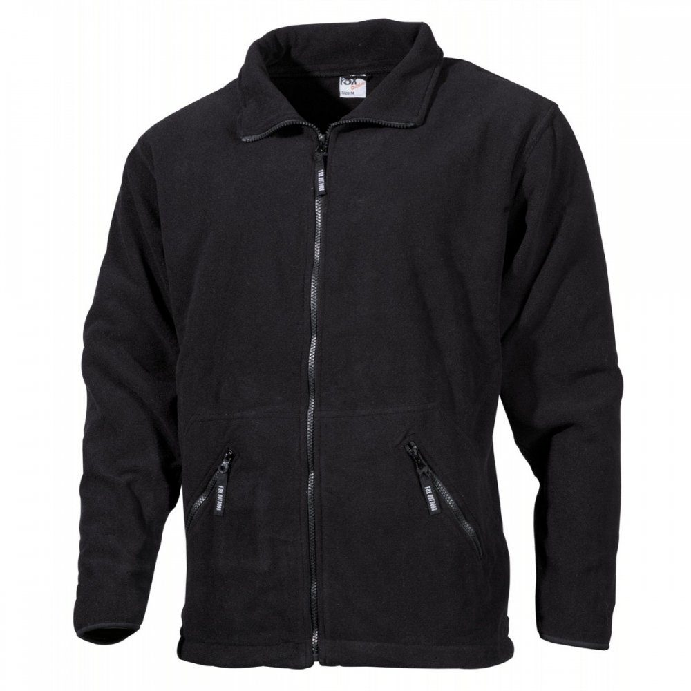 Fleecejacke Fleece-Jacke, "Arber", schwarz, Full Zip - XL
