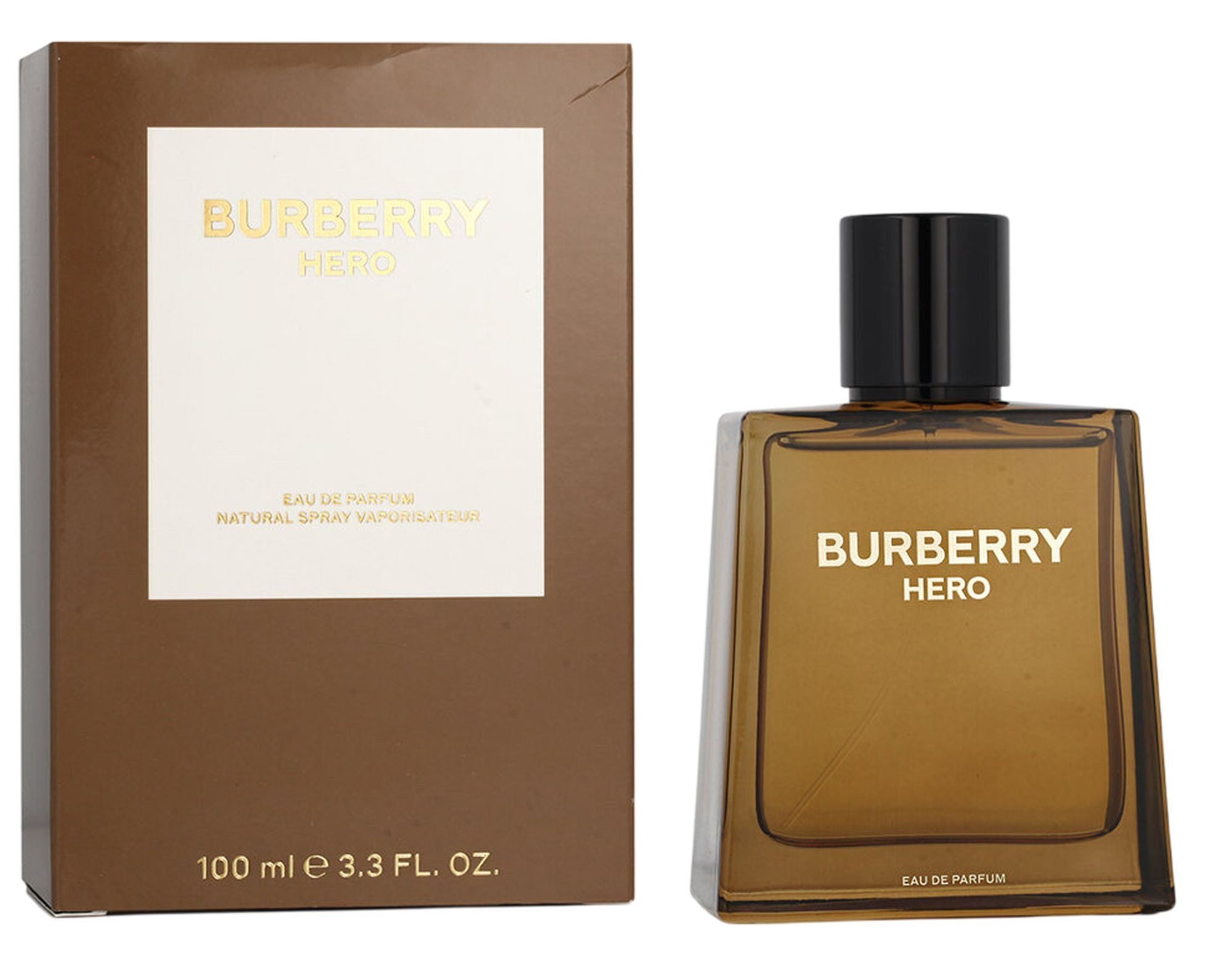 BURBERRY Eau de Parfum Hero EDP Herren Spray, Holzig-ambrierter Duft mit Zedernholz, Wacholder und Pfeffer