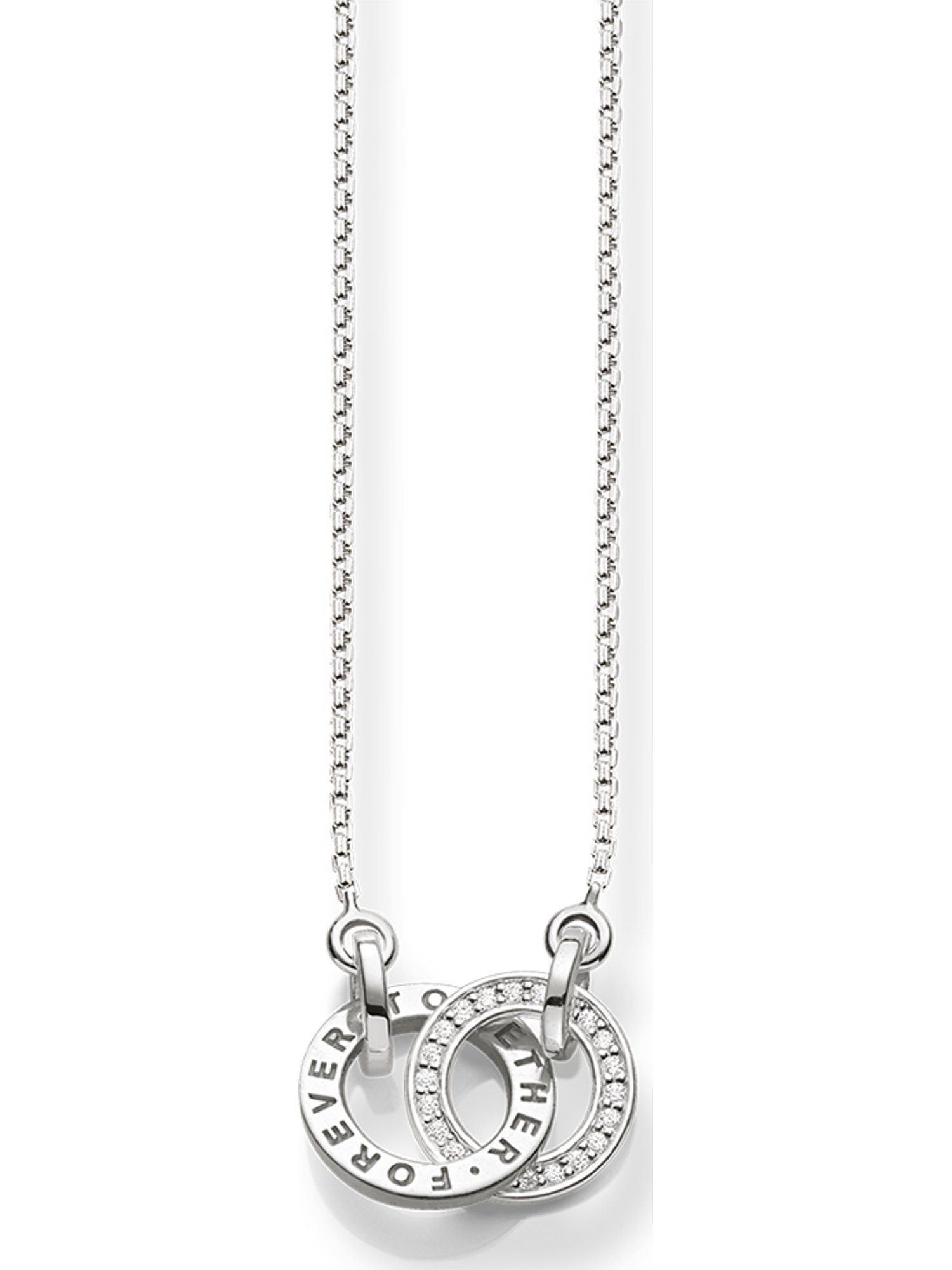 Silberkette Thomas Sabo Damen-Kette 925er Silber Zirkonia