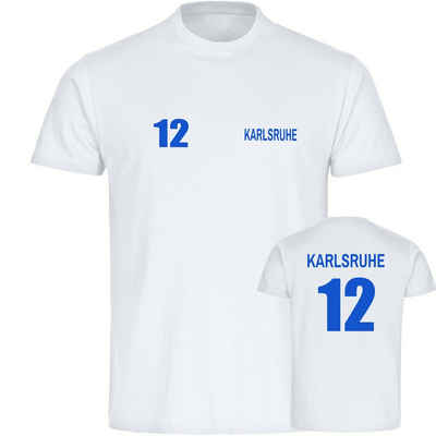 multifanshop T-Shirt Herren Karlsruhe - Trikot 12 - Männer