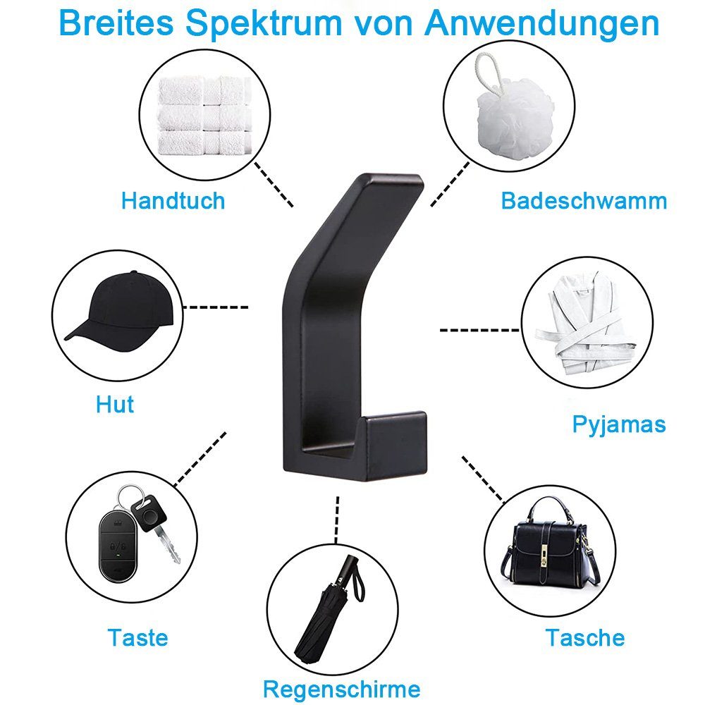 NUODWELL Garderobenhaken 6 Stück Handtuchhaken Wandhalterung günstig online kaufen