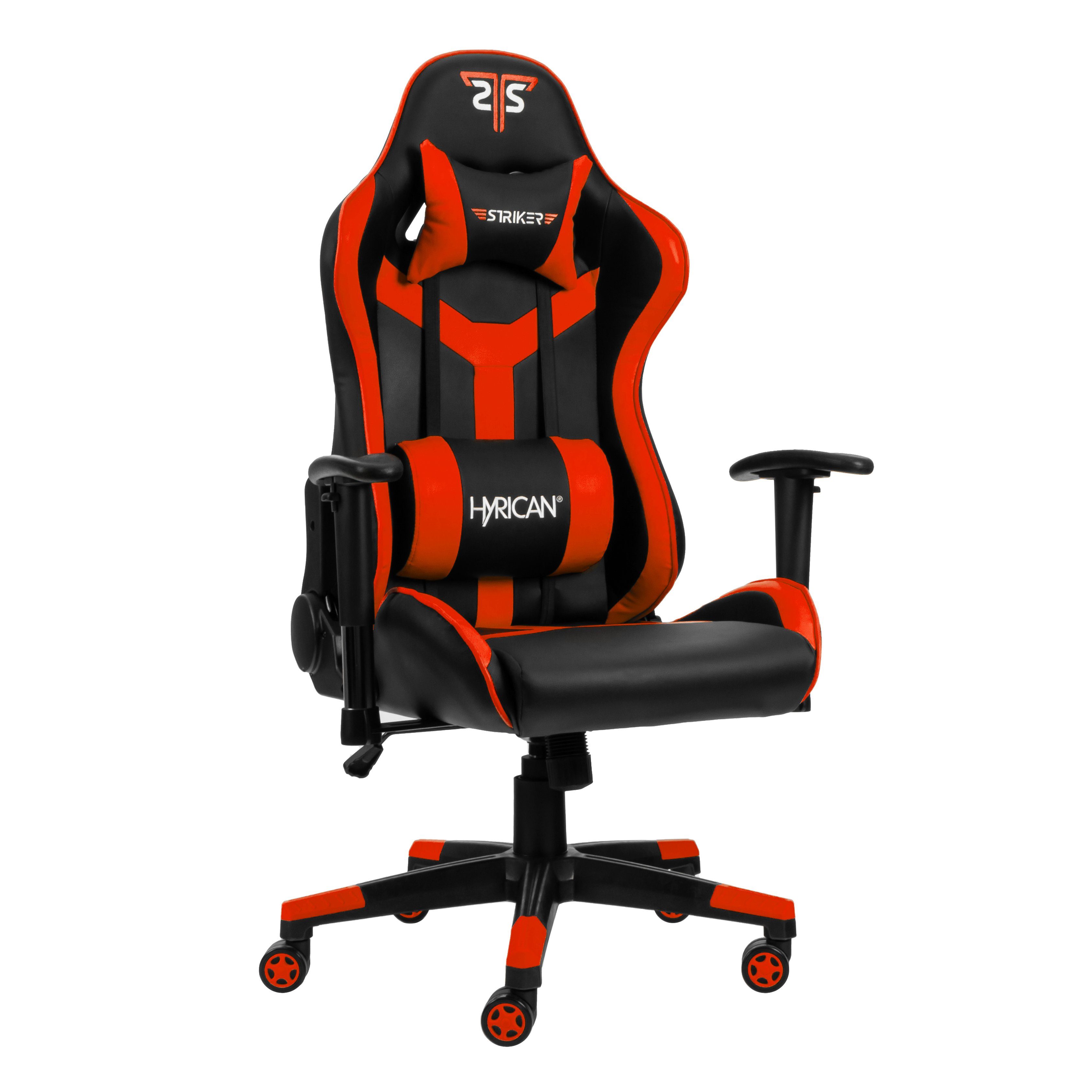 Hyrican Gaming-Stuhl Striker Copilot schwarz/rot, Kunstleder, ergonomischer  Gamingstuhl, Bürostuhl, Schreibtischstuhl, geeignet für Jugendliche und  Erwachsene