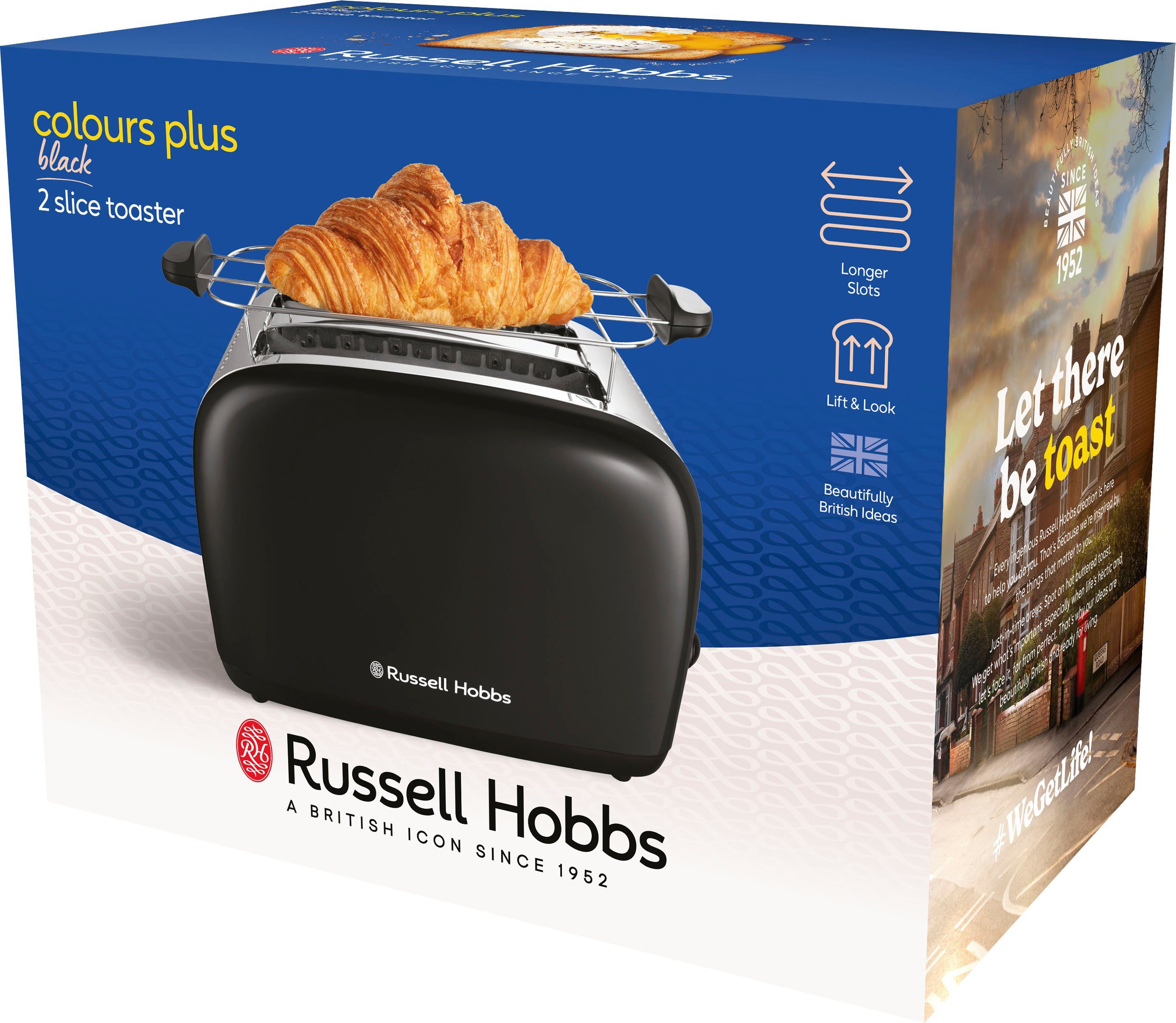 für 2 2 Scheiben, W Colours Toaster Plus Schlitze, 26550-56, lange RUSSELL 1600 HOBBS