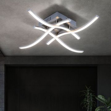 etc-shop LED Deckenleuchte, LED-Leuchtmittel fest verbaut, Deckenlampe Deckenleuchte LED Wohnzimmerlampe Designleuchte L 48 cm