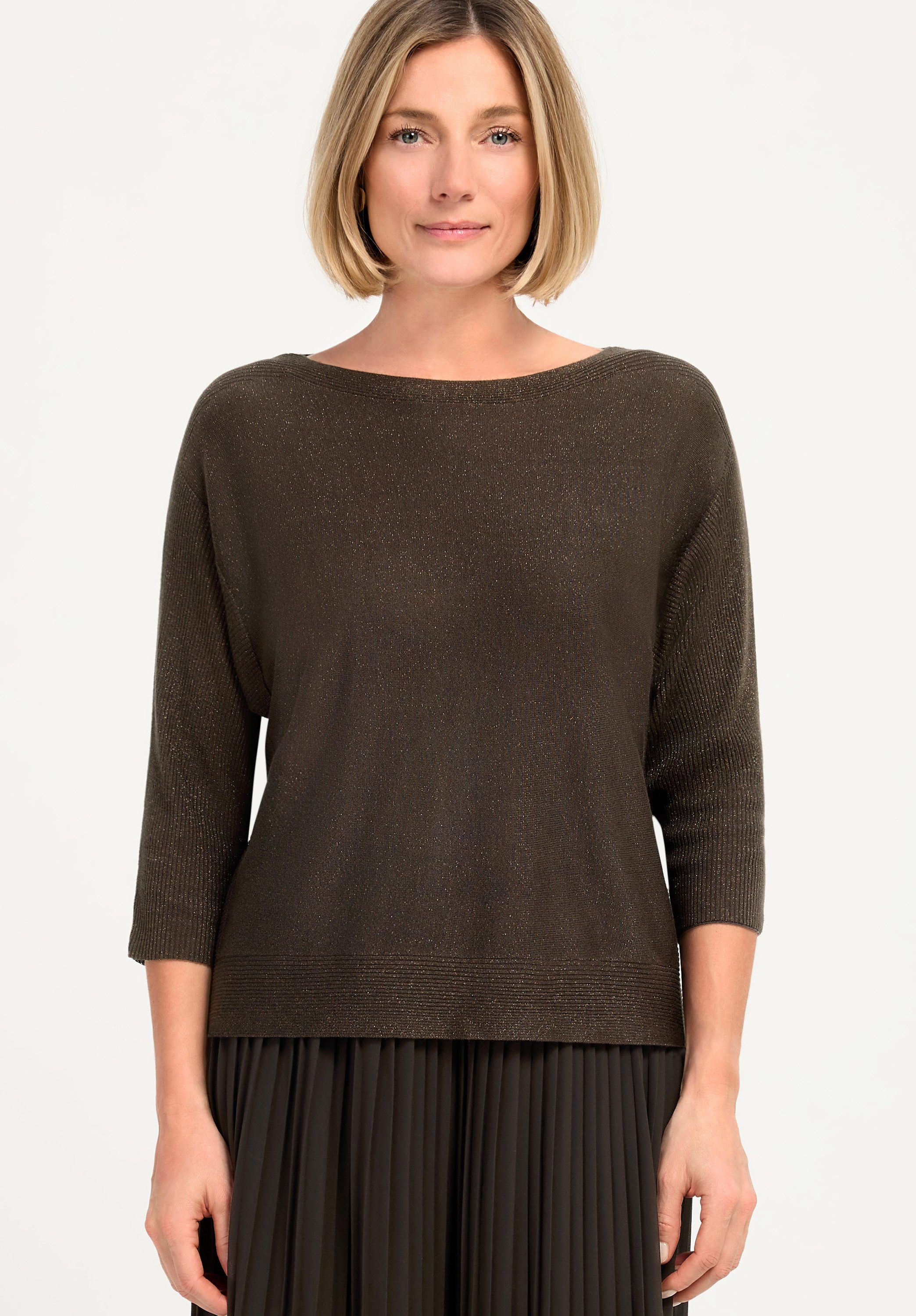 bianca Strickpullover OLINDE aus softem Bändchengarn in Trendfarben