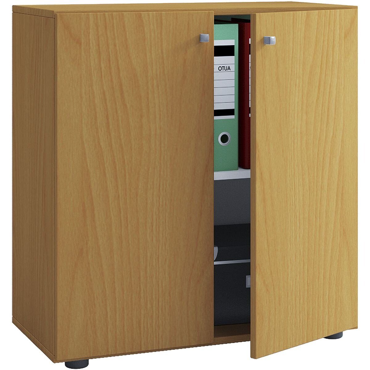 VCM Aktenschrank Lona Schrank mit Flügeltüren und Knopfgriffen, 70x74 cm