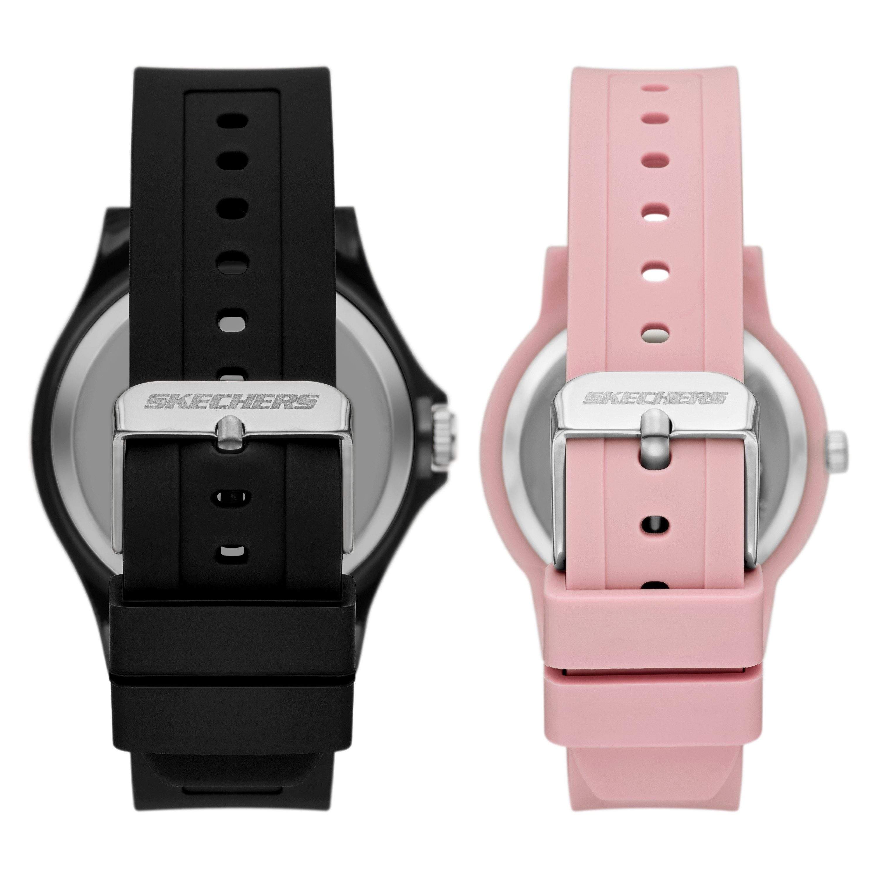 Skechers Quarzuhr SETS SR9141, (Set, 2-tlg., mit Partneruhr), Armbanduhr, Silikonarmband, Ideal auch als Geschenk, analog