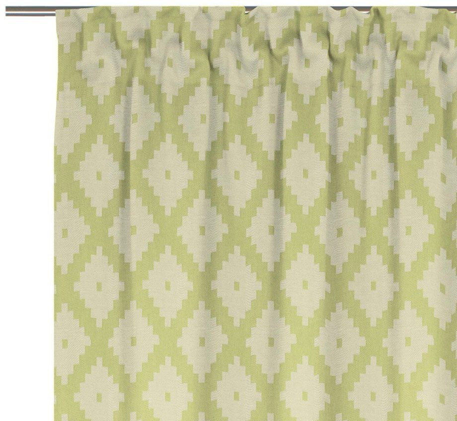 Multifunktionsband Vorhang light, aus Jacquard, nachhaltig St), (1 Bio-Baumwolle hellgrün Maroccan Adam, Shiraz blickdicht,