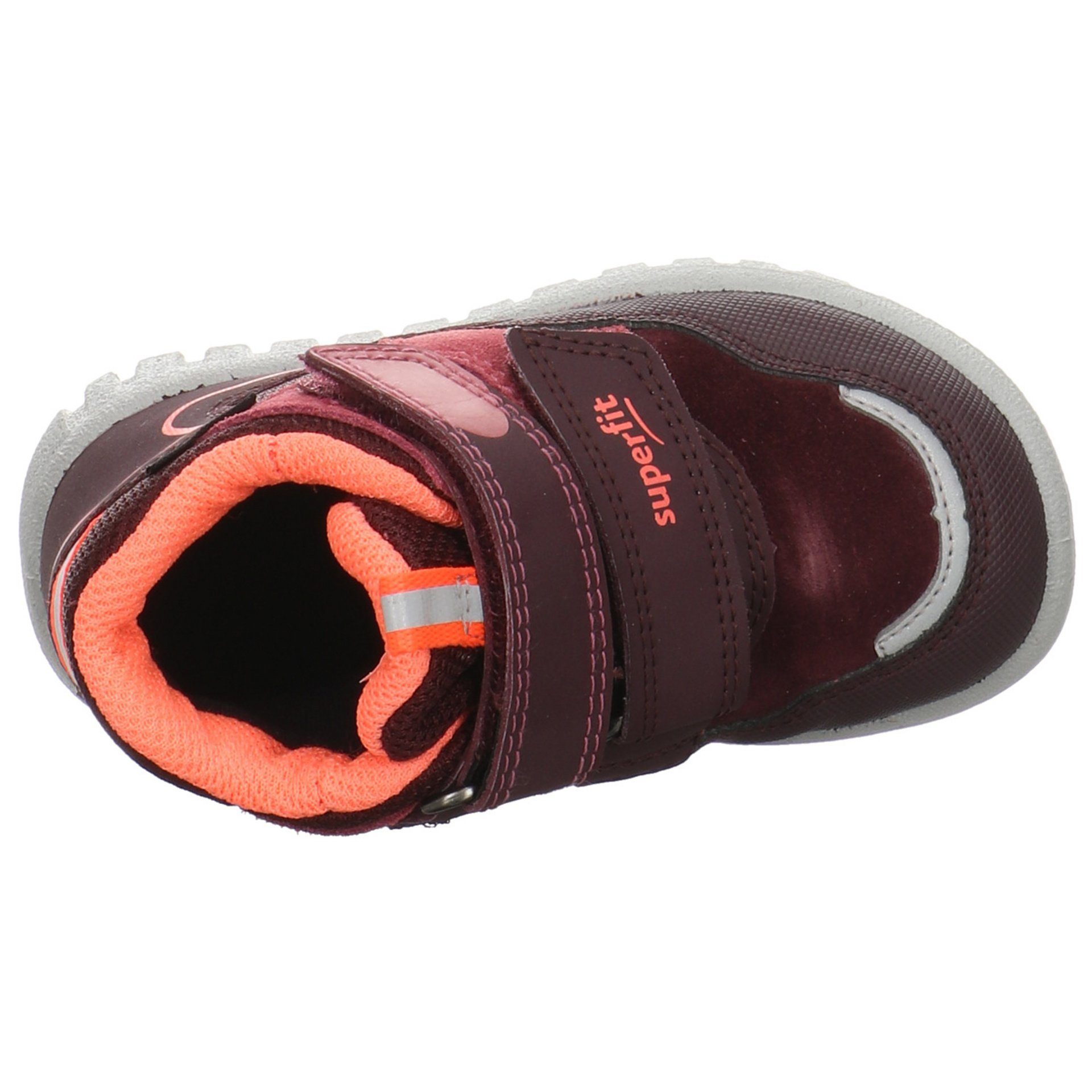 Superfit Sport 7 Mini Klettschuh Leder-/Textilkombination rot+lila Leder-/Textilkombination Klettschuh Kombi sonst