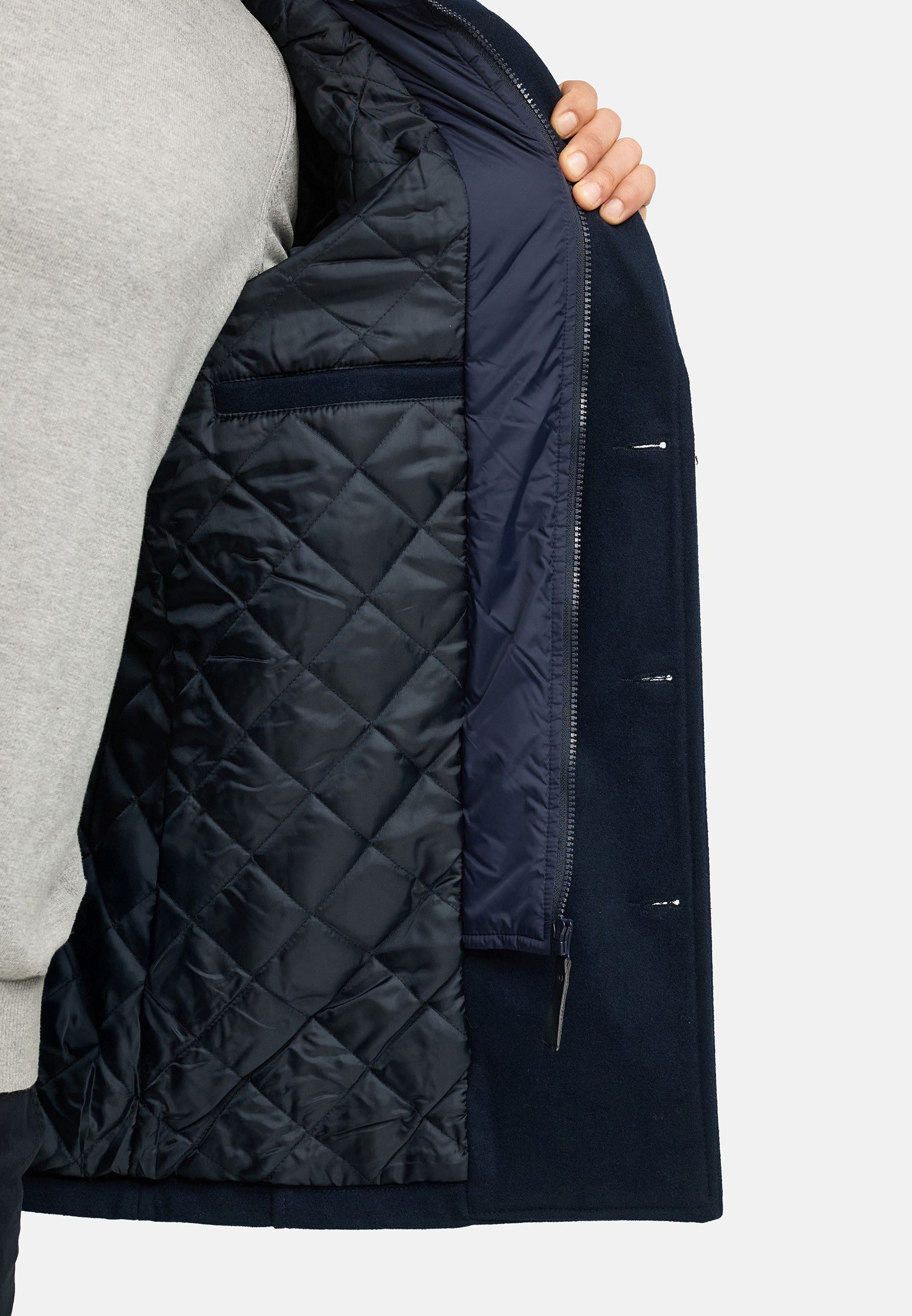 Indicode Wollmantel Herren INLunil Winter Mantel Herrenmantel Herren Mantel mit Stepp-Optik, Winterjacke,Übergangsjacke