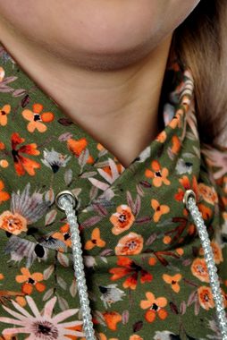 coolismo Sweatshirt Sweater für Mädchen mit Blumen-Motivdruck oliv Baumwolle, europäische Produktion