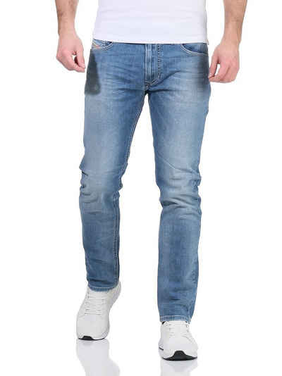 Diesel Slim-fit-Jeans Herren Thavar-XP R18W6 Blau, Stretch, Röhrenjeans, 5-Pocket-Style, Used-Look