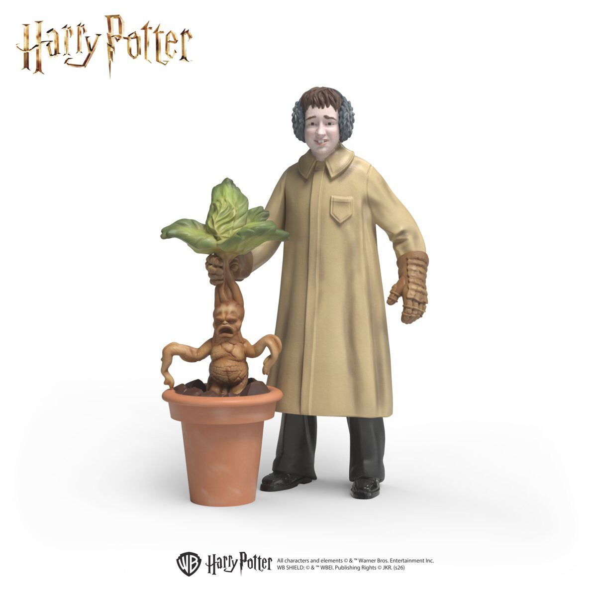 Schleich® Spielfigur HARRY POTTER™, Neville mit Alraune (14946), (3-tlg)