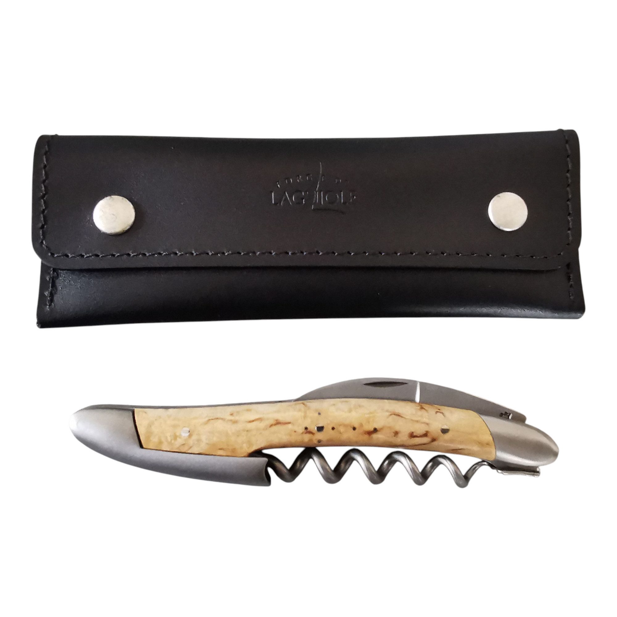Forge de Laguiole Taschenmesser Forge de Laguiole Sommelier-Messer mit Masserbirkenholz Griff, (1 St), original Laguiole; Sommeliermesser