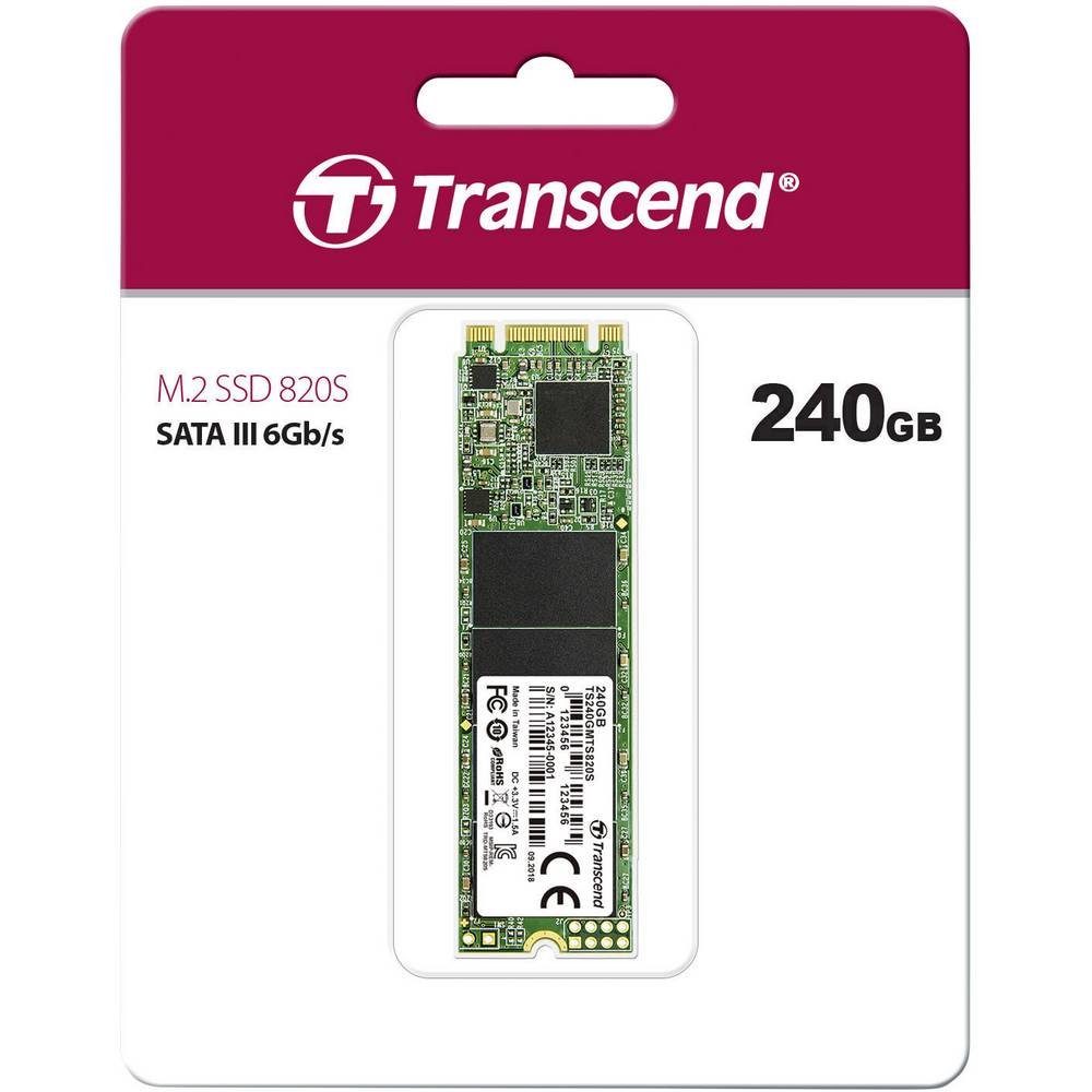 Transcend SSD M.2 MTS820 240GB TLC TS240GMTS820S SSHD-Hybrid-Festplatte (240 GB)