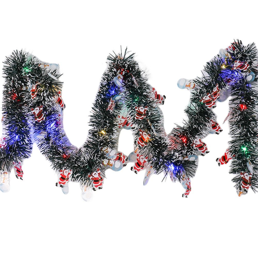 Coonoor Гірлянда декоративна 10M 100LED Girlande Weihnachten Beleuchtet Tannengirlande, Mit Lichterkette Weihnachtsdeko Girlande für Innen Außen