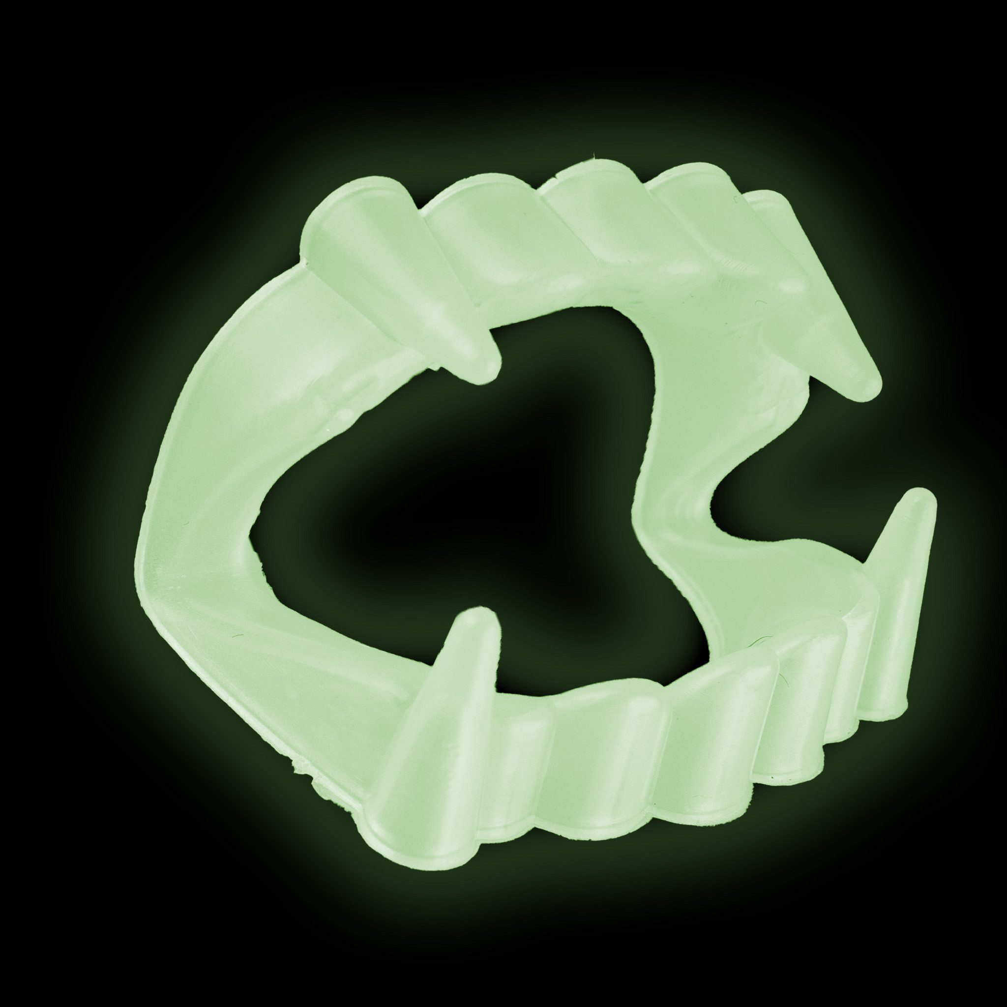 Funny Fashion Vampir-Kostüm Dracula Vampirgebiss, Kunststoff Glow-in-the-Dark