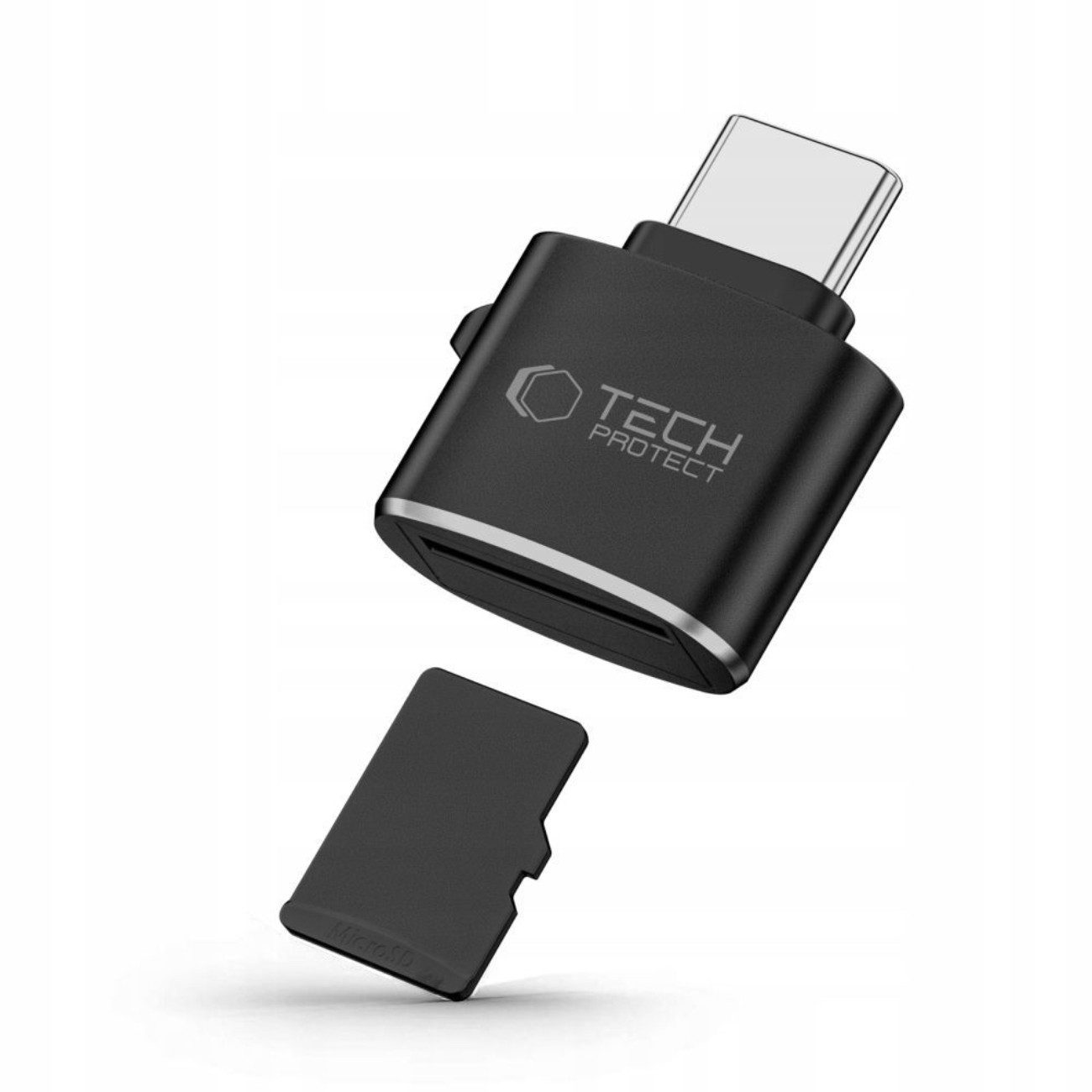 TECH PROTECT Speicherkartenleser UltraBoost, Kompakter USB-C microSD-Kartenleser bis 30 MB/s