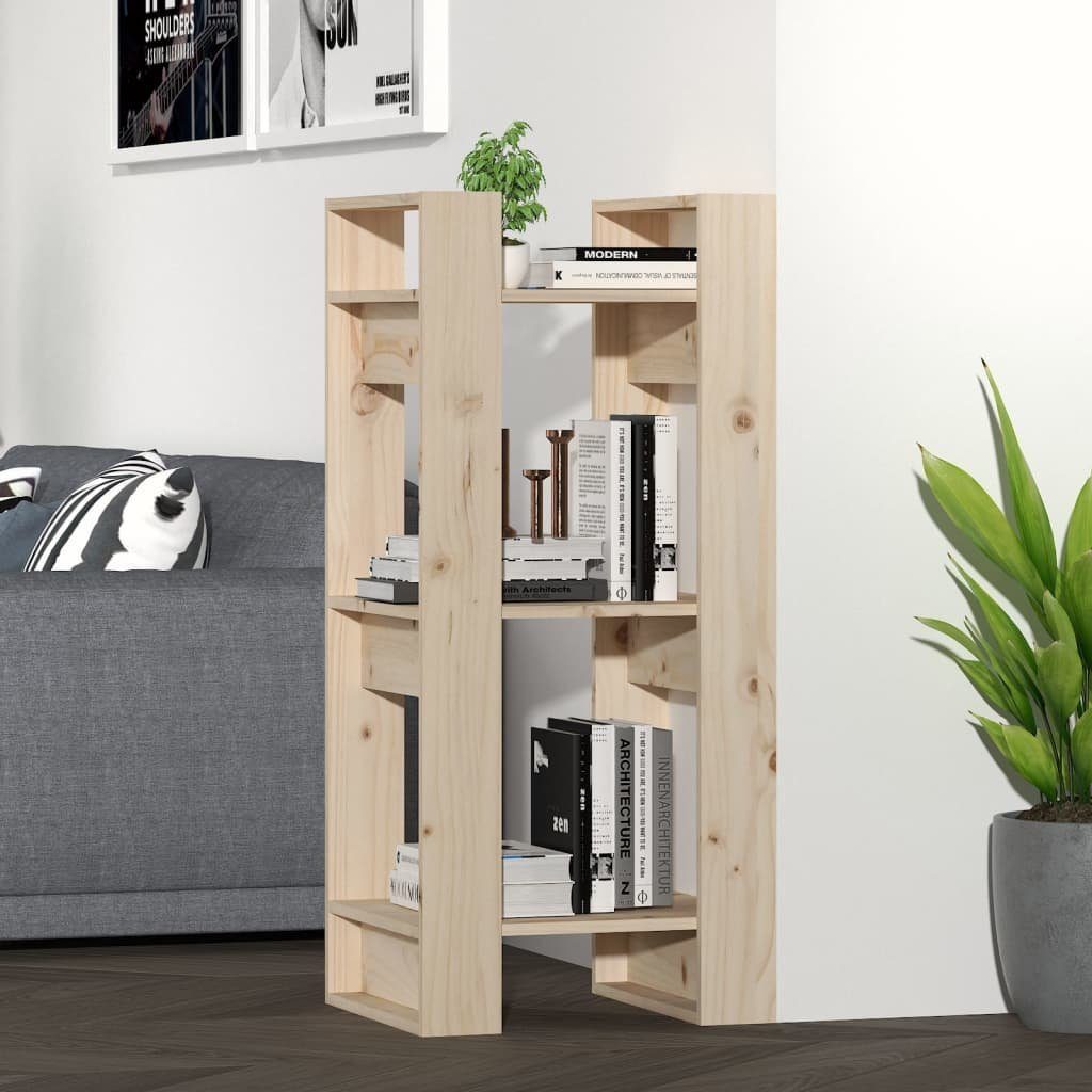 vidaXL Bücherregal Bücherregal/Raumteiler 41x35x91 cm Massivholz Kiefer, 1-tlg.