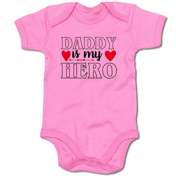 G-graphics Kurzarmbody Baby Body - Daddy is my Hero mit Spruch / Sprüche • Babykleidung • Geschenk zum Vatertag / zur Geburt / Taufe / Babyshower / Babyparty • Strampler