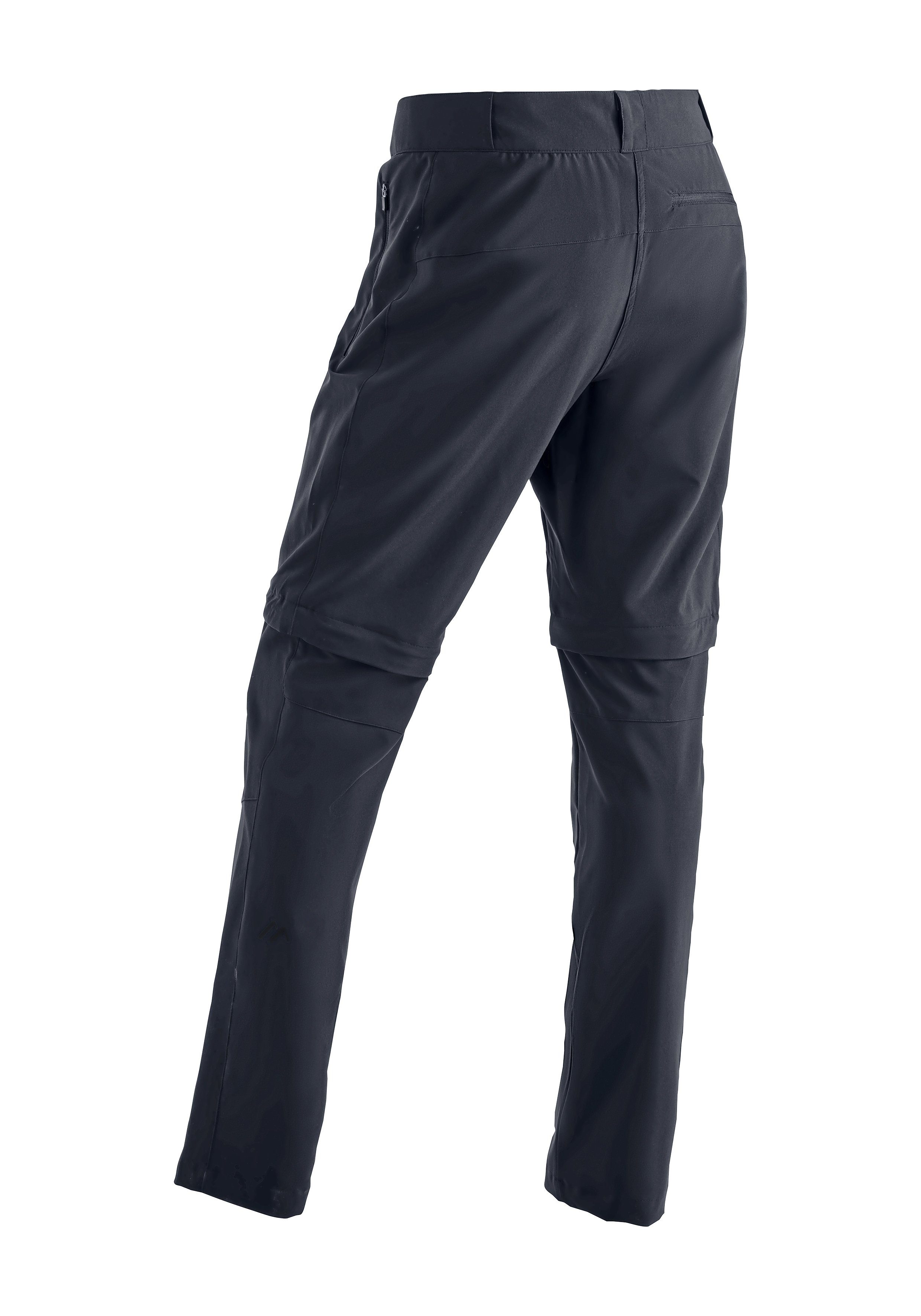 Maier Sports Funktionshose Latit dunkelblau W Schnitt Outdoorhose Zip Bequeme mit bequemem