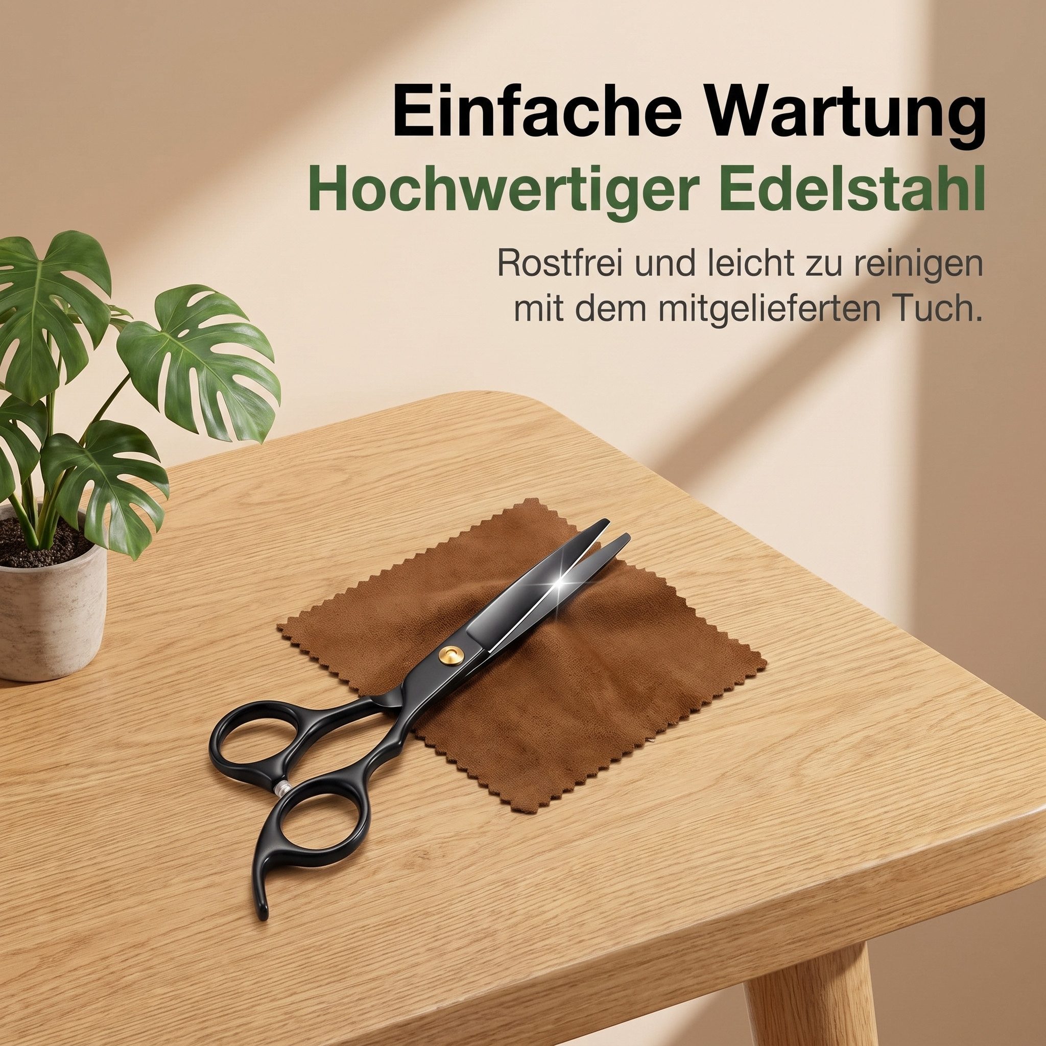 AIMAX Haarschere Friseurscheren Set 6,7 Zoll aus Edelstahl mit Kamm und Etui, Profi Haarschneideset