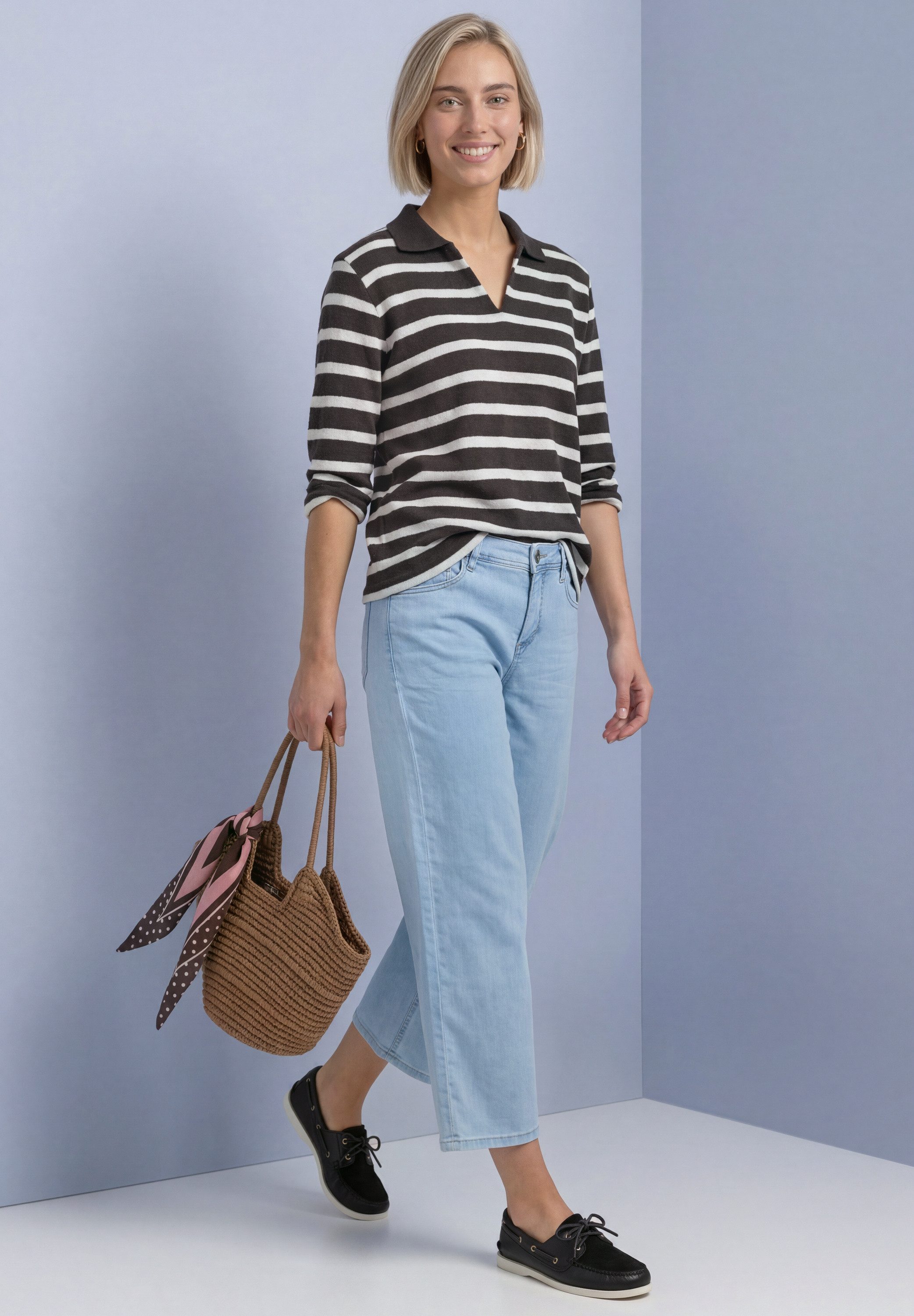 STREET ONE Poloshirt mit Streifenmuster – Bild 4 von 5