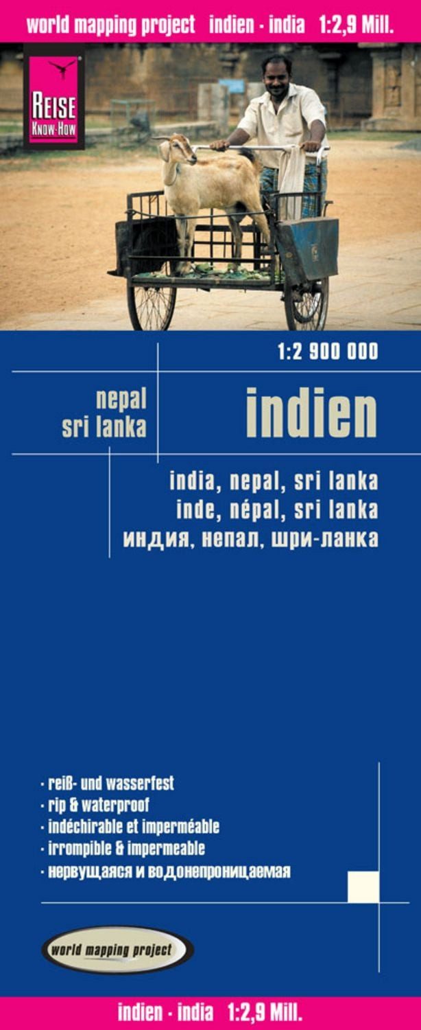 Reise Know-How Landkarte Indien (1:2.900.000) mit Nepal und Sri Lanka / Reise Know-How Verlag Reise Know-How Verlag Peter Rump