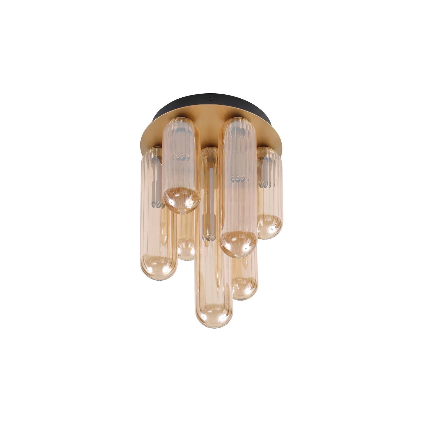 Lucande Deckenleuchten Freylin, Glas Creme IP20, 7 x 8 W LED