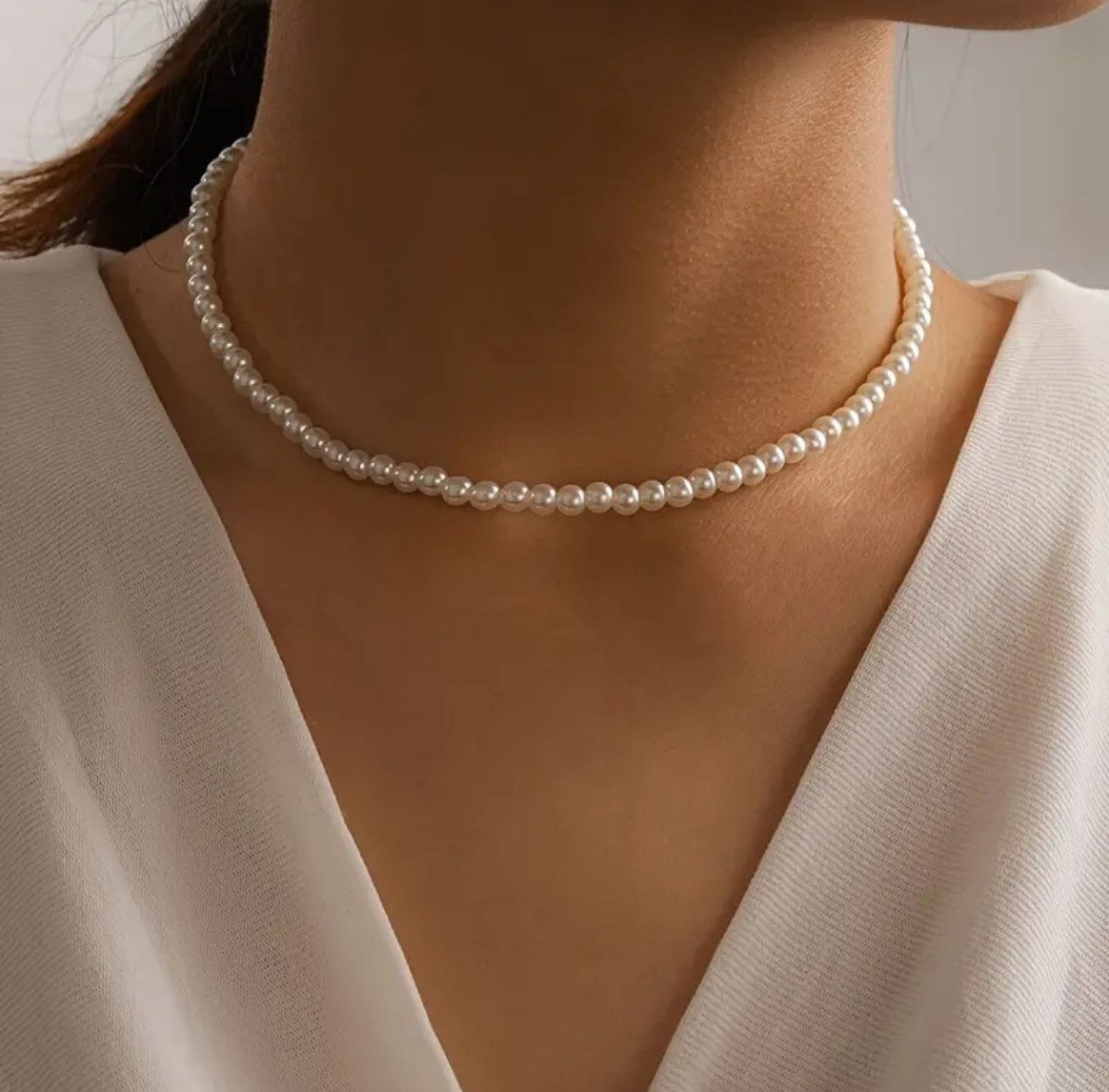 LIMONIA Perlenkette Damenkette Kette weiß Perlen günstig online kaufen