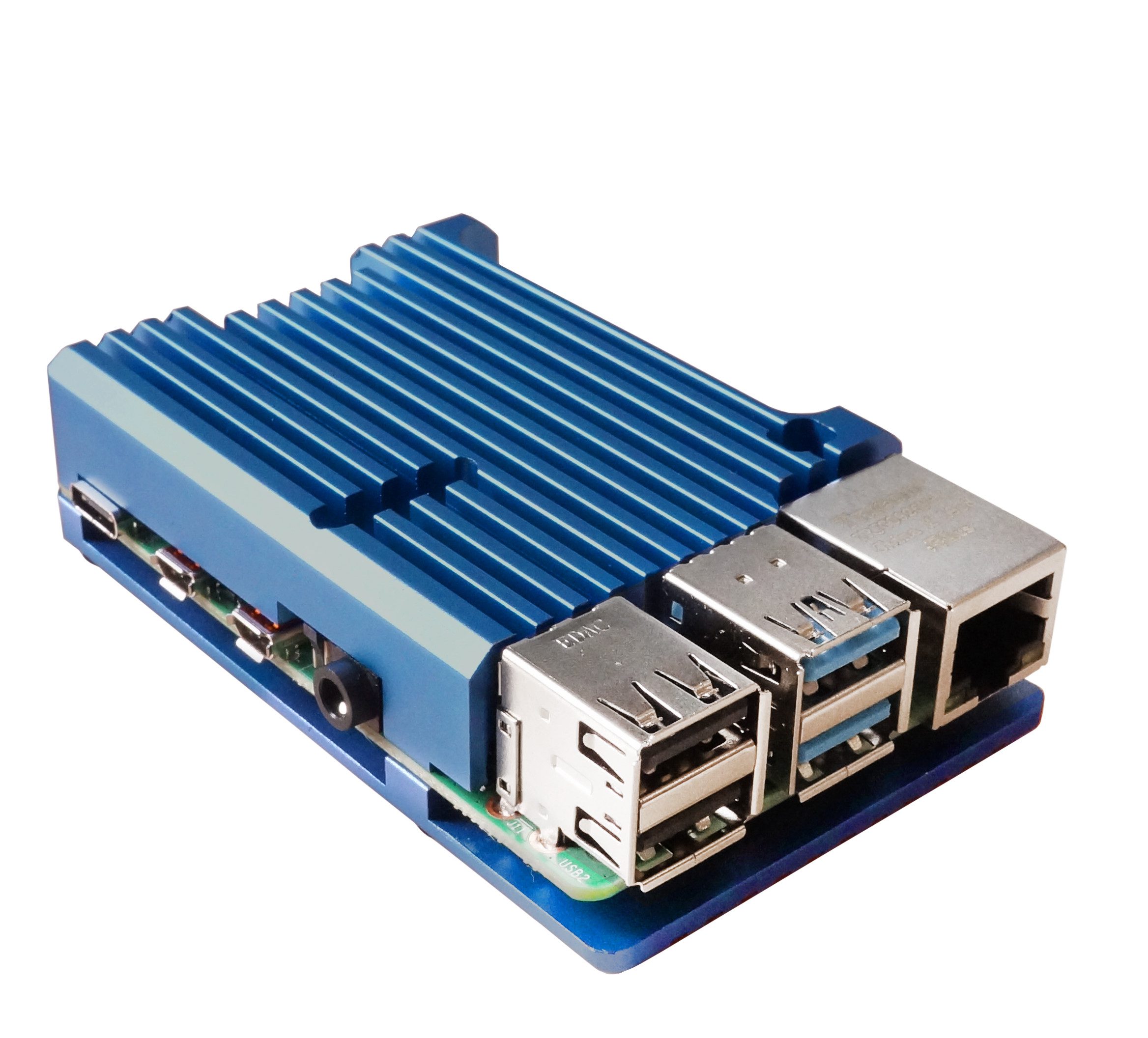PC-Gehäuse Armor Gehäuse für Raspberry Pi 4, blau