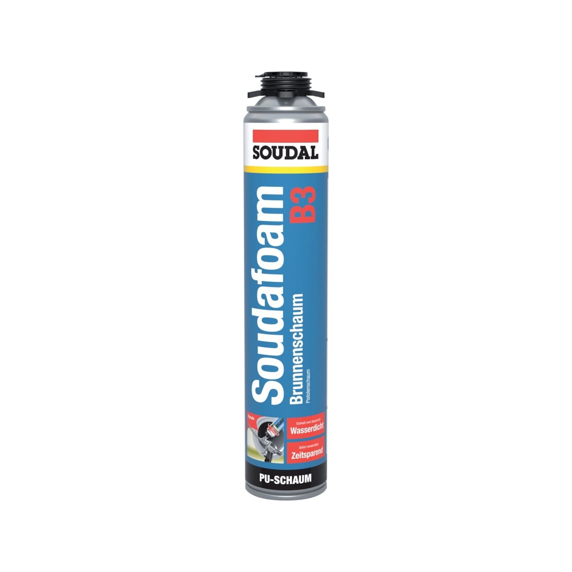 SOUDAL Bauschaumpistole Soudal Brunnenschaum 750ml Pistolenschaum(MDI) 12 Stk