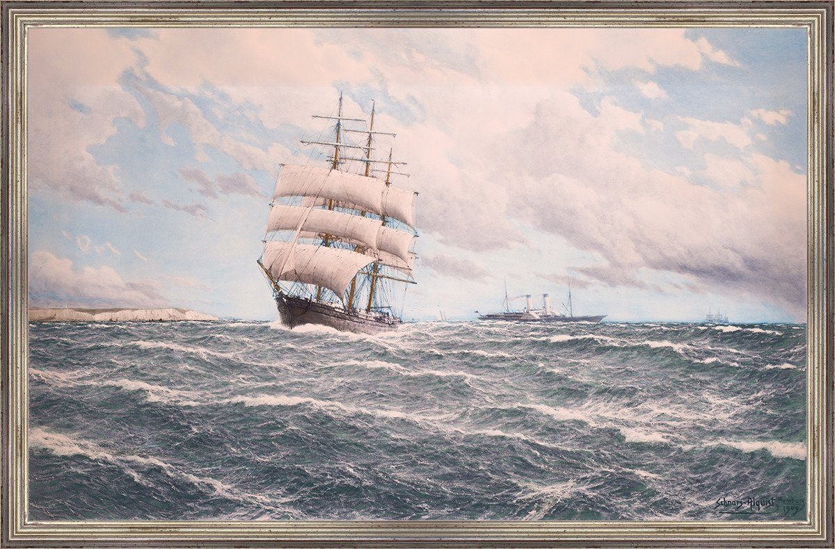 BillerAntik Kunstdruck Schiffsverkehr Segelschiff Schnars Alquist A1 LW 001, (1 St)