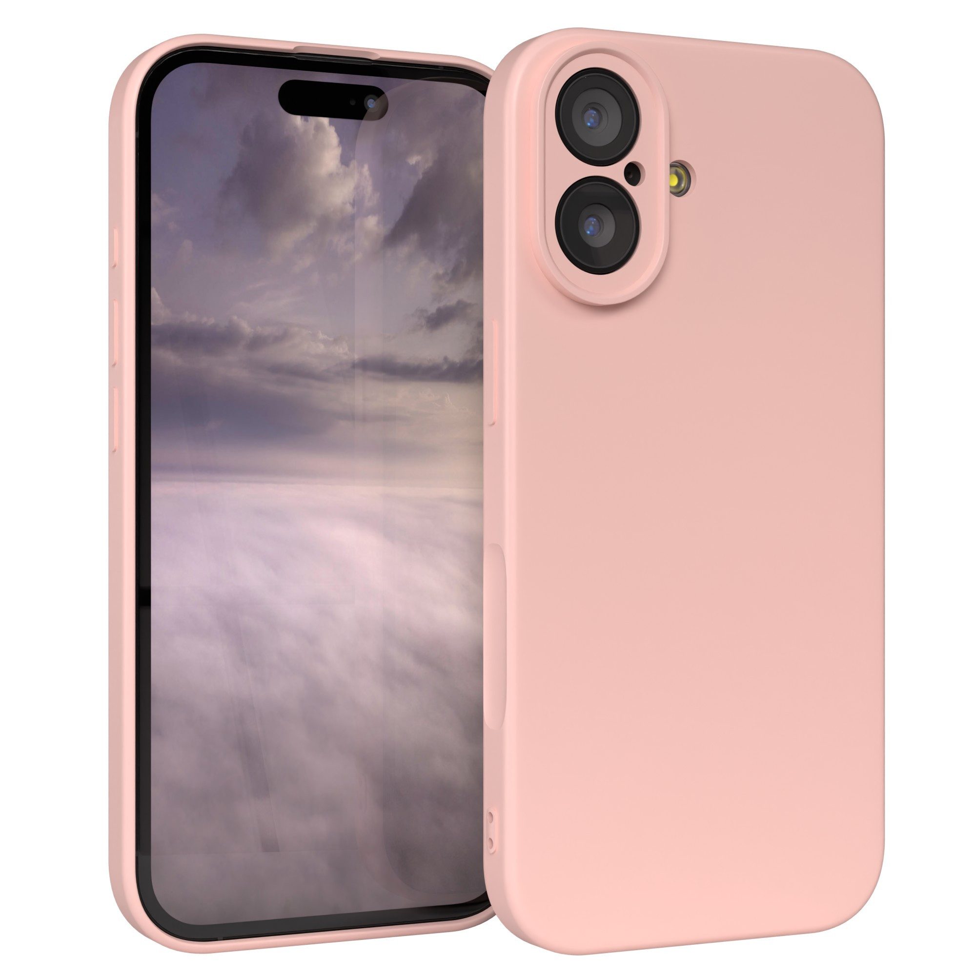 EAZY CASE Handyhülle für Apple iPhone 17 Hülle Silikon 6,3 Zoll, Hülle mit Kameraschutz Bumper Case Silikonschutzhülle Rosa / Altrosa