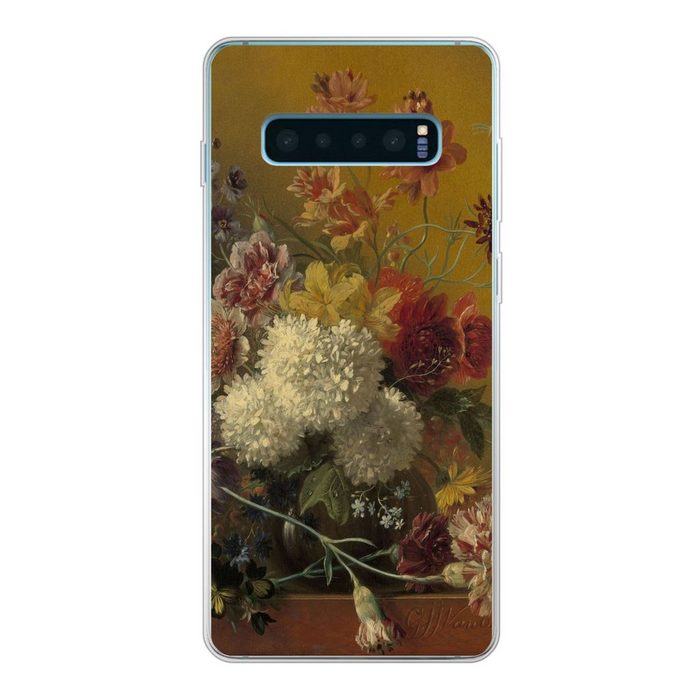MuchoWow Handyhülle Stilleben mit Blumen - Gemälde von G.J.J Van Os Phone Case Handyhülle Samsung Galaxy S10 Lite Silikon Schutzhülle