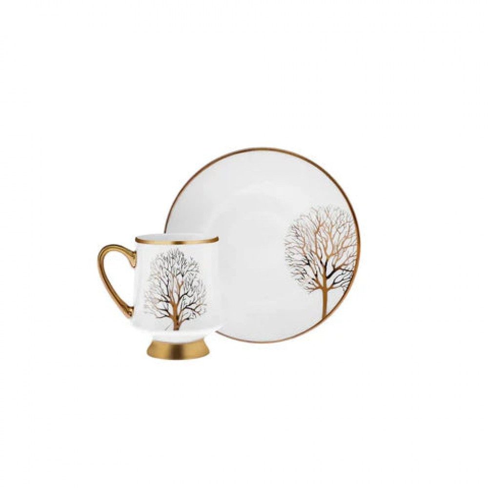 Karaca Kaffeeservice Afra Kaffeetasse für 6 Personen, 90 ml, 6 Personen