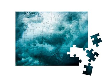 puzzleYOU Puzzle Welle unter blauem Wasser, 48 Puzzleteile, puzzleYOU-Kollektionen Wasser
