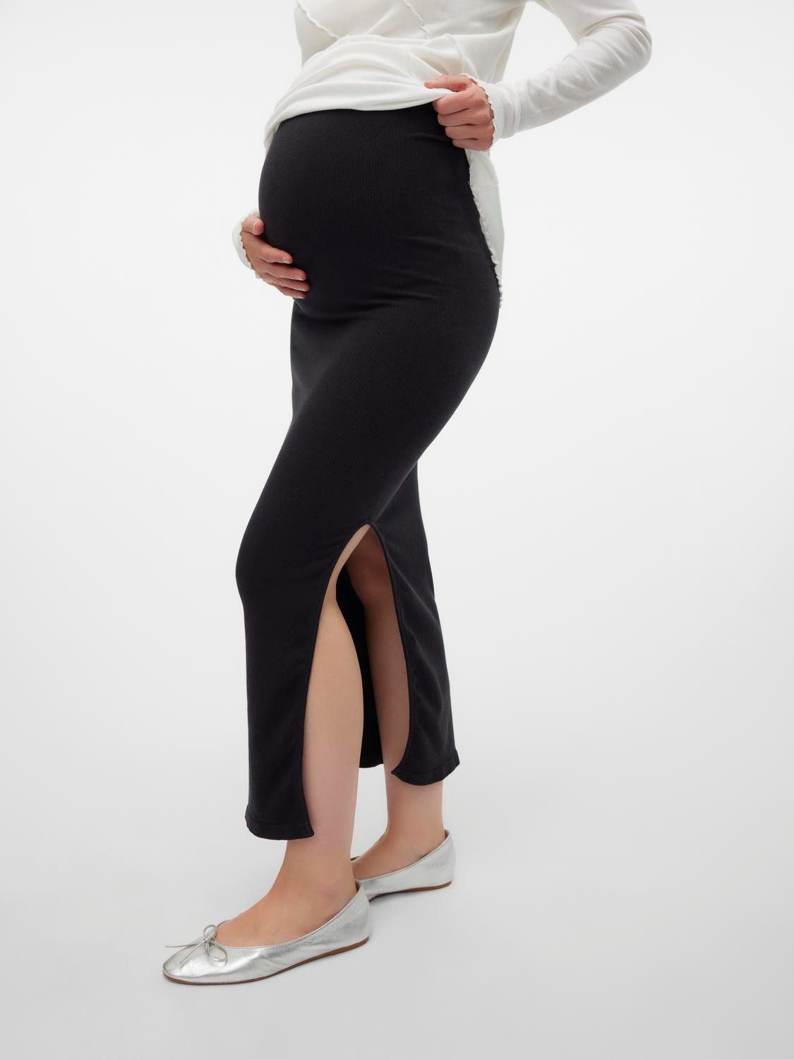 Umstandsrock MLALANIS SEAMLESS AL RIB SKIRT HW NOOS