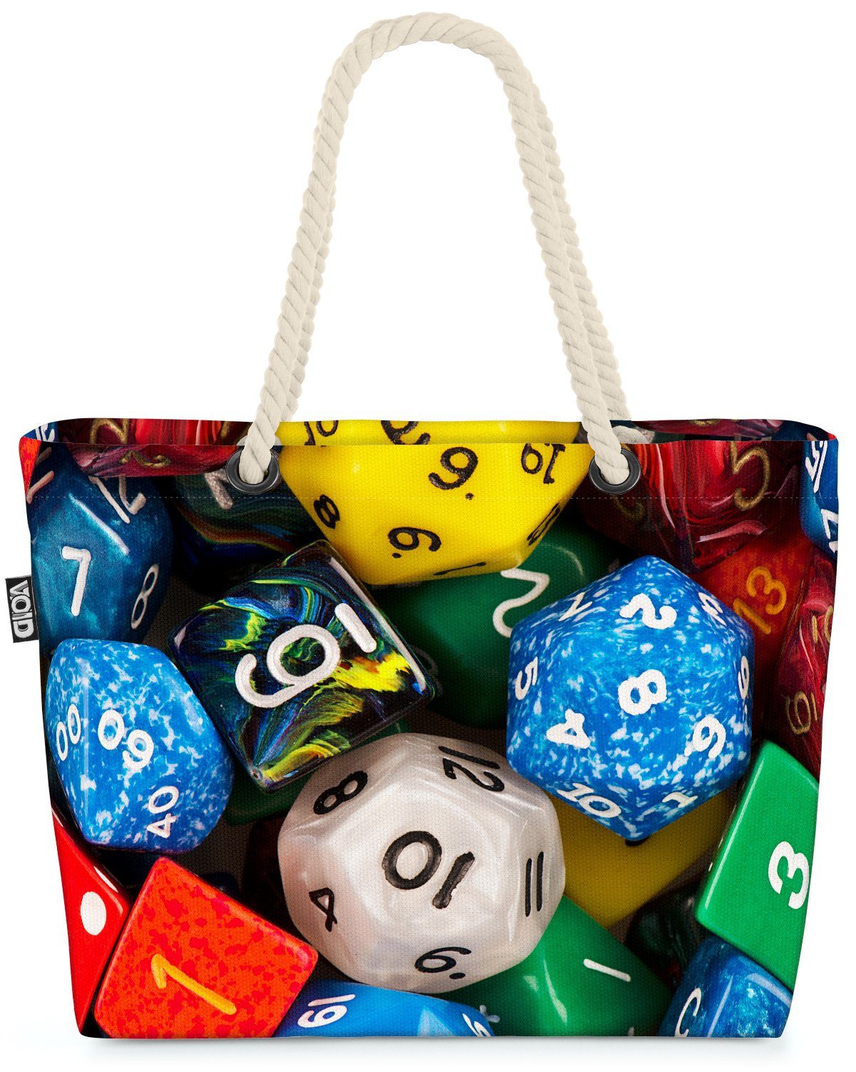 VOID Strandtasche (1-tlg), Würfel Spielwürfel Glücksspiel Würfel Spielwürfel Glücksspiel Rollens