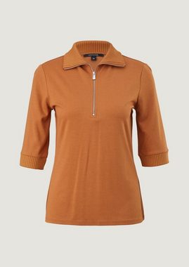 Comma Shirttop T-Shirt im Troyer-Stil