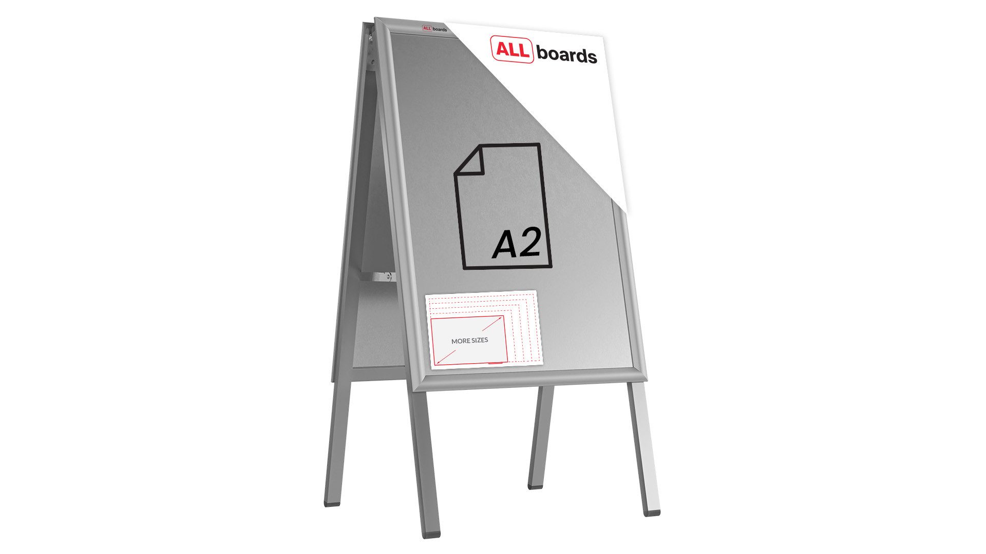 ALLboards Einzelrahmen ALLboards Doppelseitige Werbetafel Kundenstopper günstig online kaufen