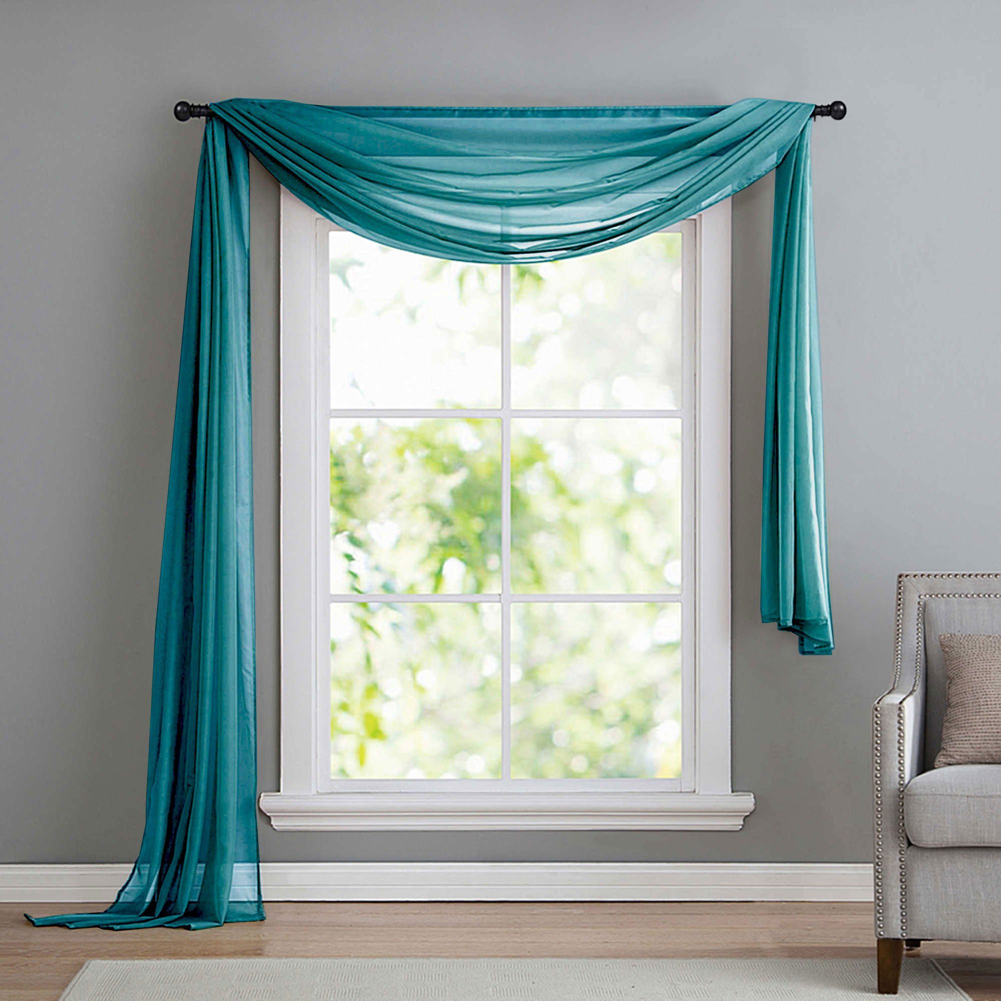 Gardinenbox Freihanddeko (1 St), ohne, transparent, Voile, Uni Volant Transparent Polyester 600cm 140cm