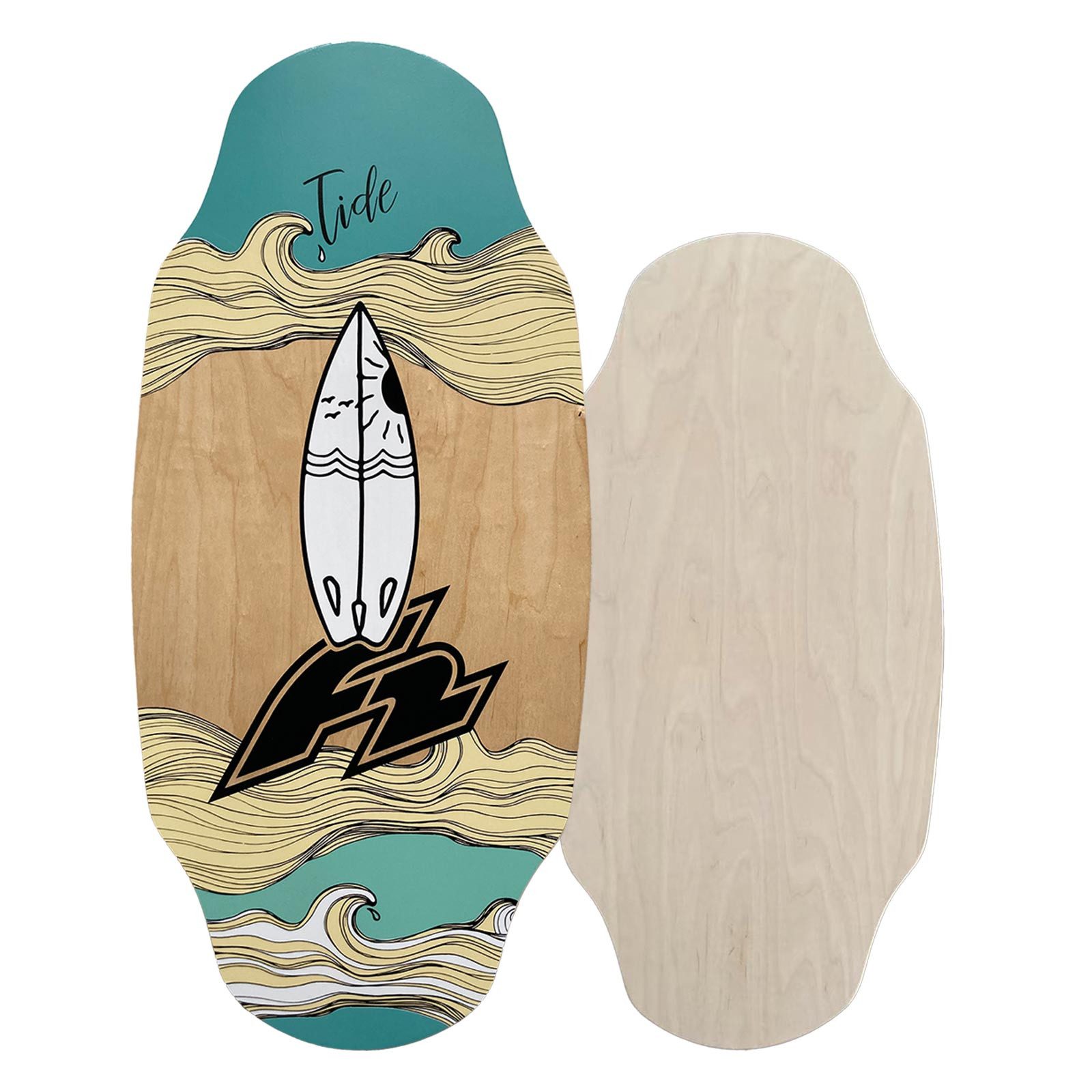 F2 Wellenreiter F2 Skim Board Wood Tide Surfbrett 39" Holz 2025/26