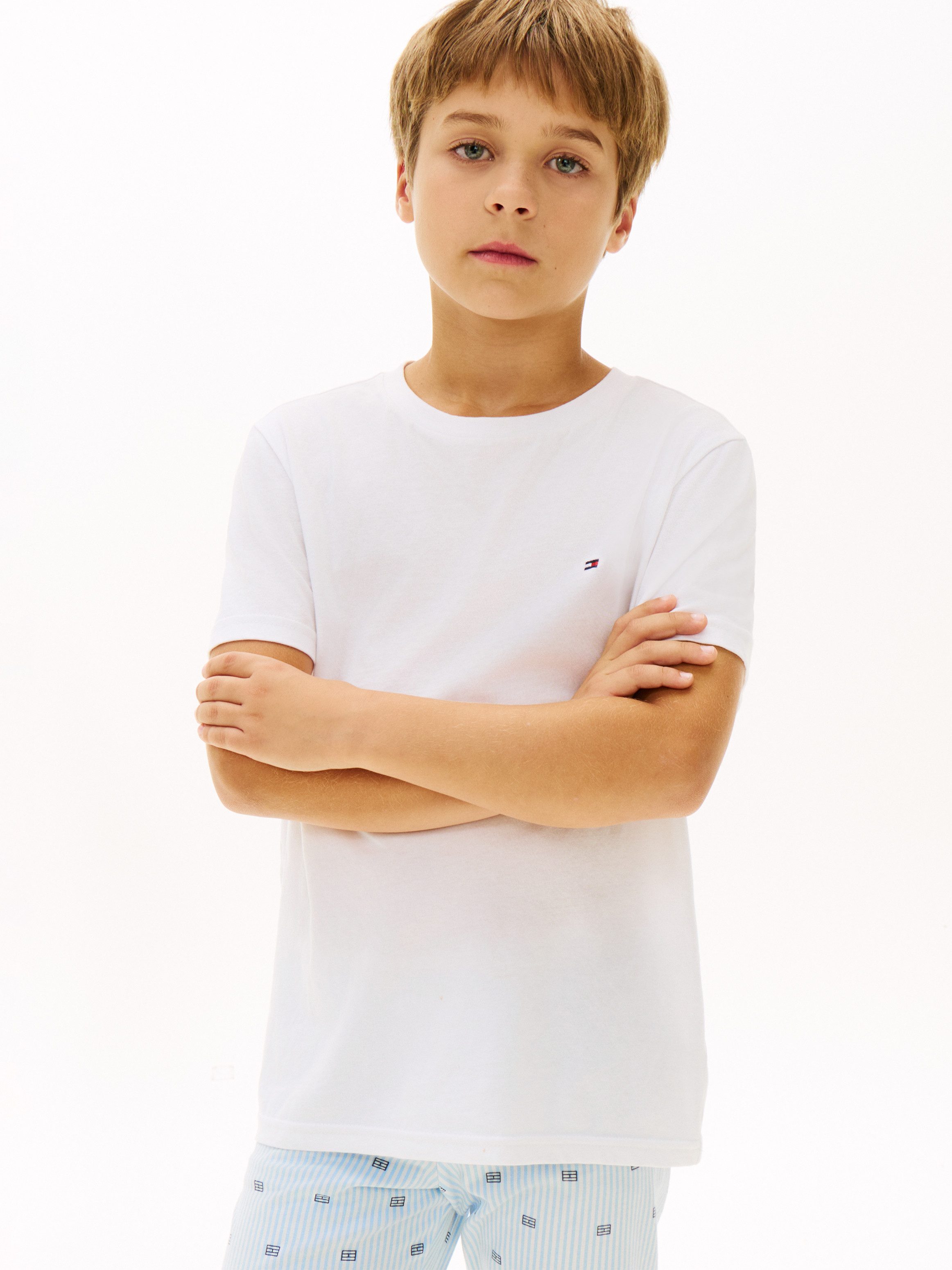 Tommy Hilfiger Underwear T-Shirt 2 PK SS TEE mit Stickerei und Rundhals im 2er-Pack (Packung, 2-tlg., 2er-Pack) unifarben, casual, regular fit, Baumwolle, Rundhals