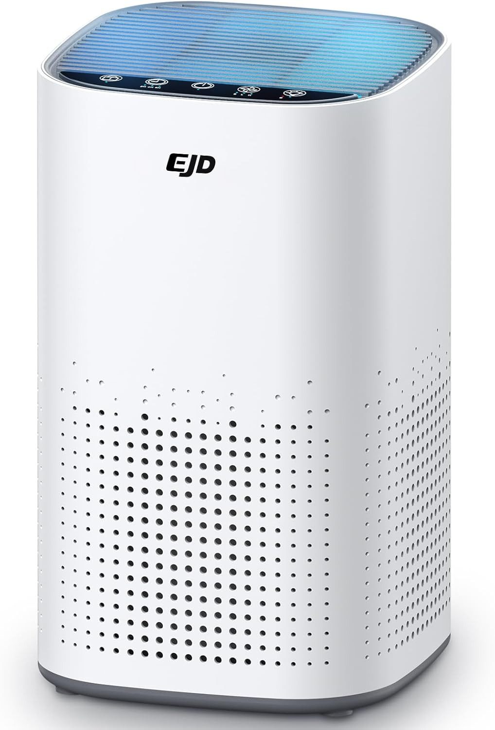 EJD Luftreiniger für große Schlafzimmer mit CADR 223 m³/h, leiser- 15 dB Schlafmodus, für 70 m² Räume, 3-in-1 H13 HEPA Filter entfernt 99,97% Pollen, Staub Tierhaare Gerüche